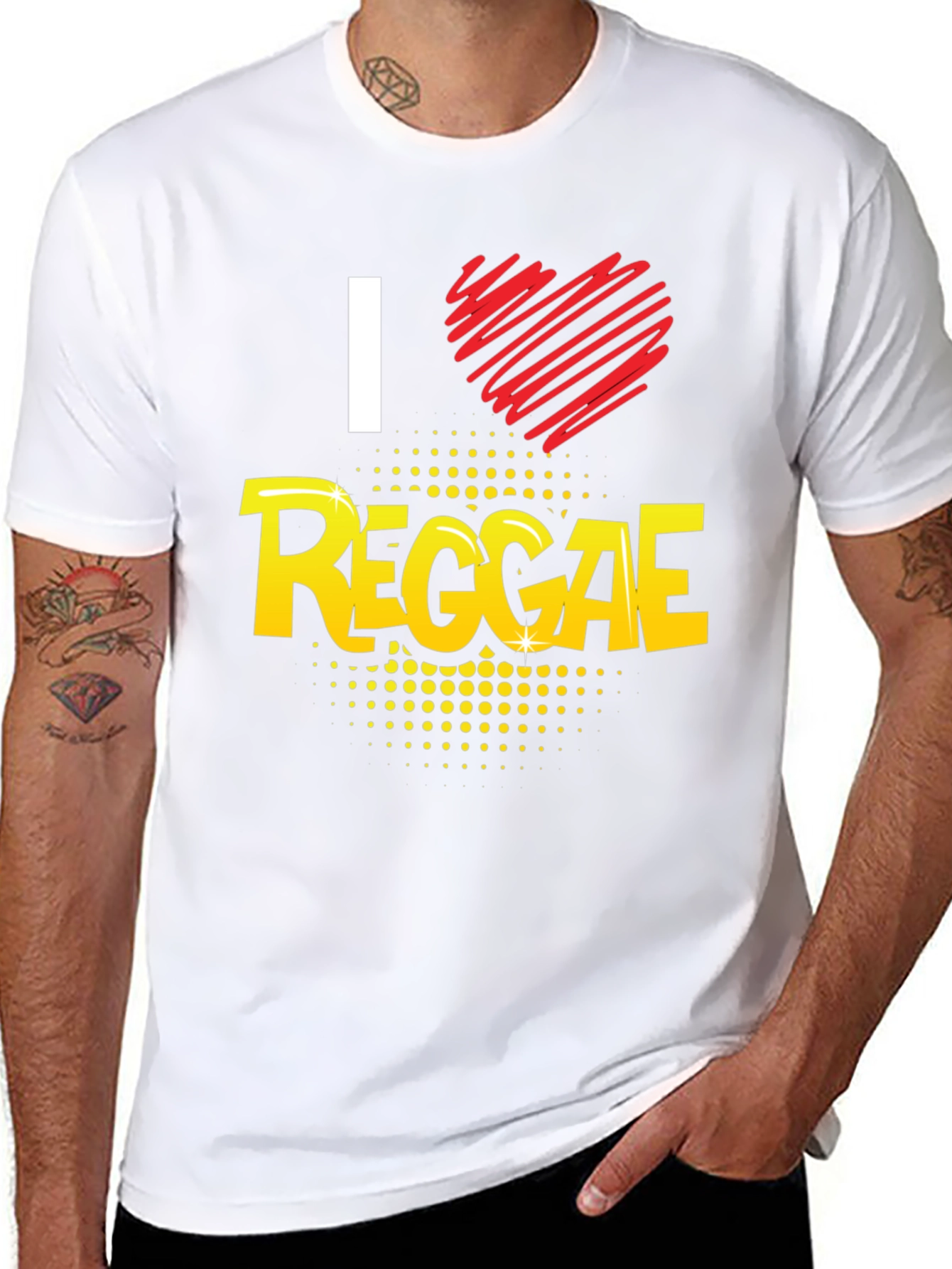I Love Reggae Black Graphic Tee