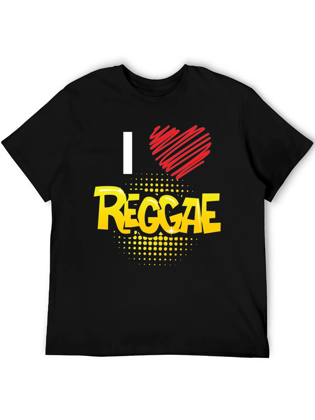 I Love Reggae Black Graphic Tee