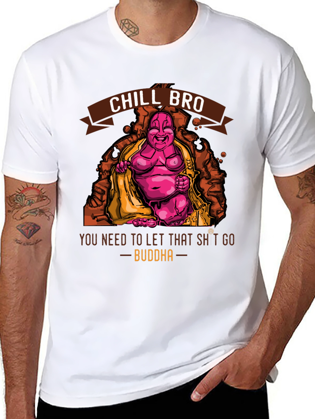 Chill Bro Buddha Graphic T-Shirt