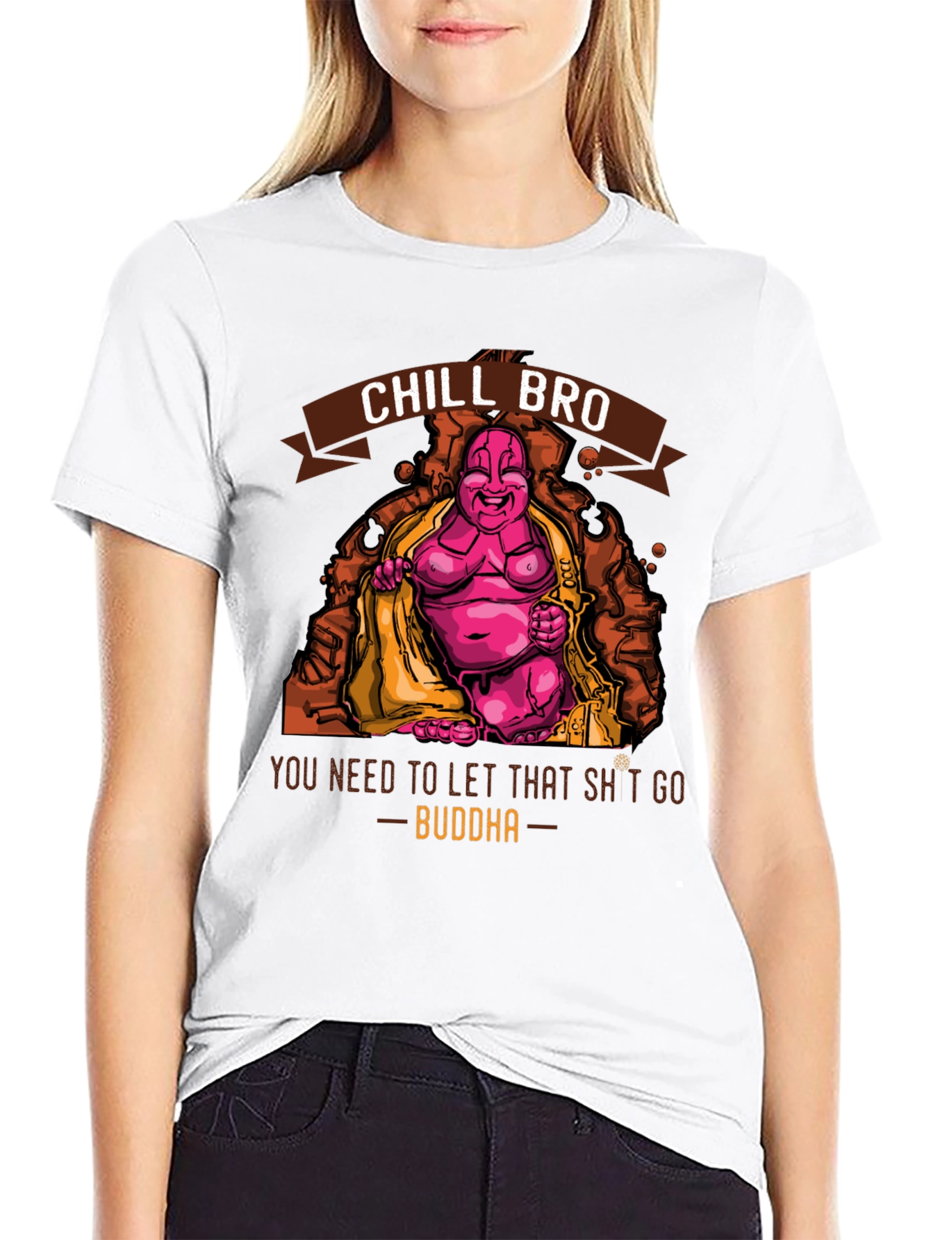 Chill Bro Buddha Graphic T-Shirt
