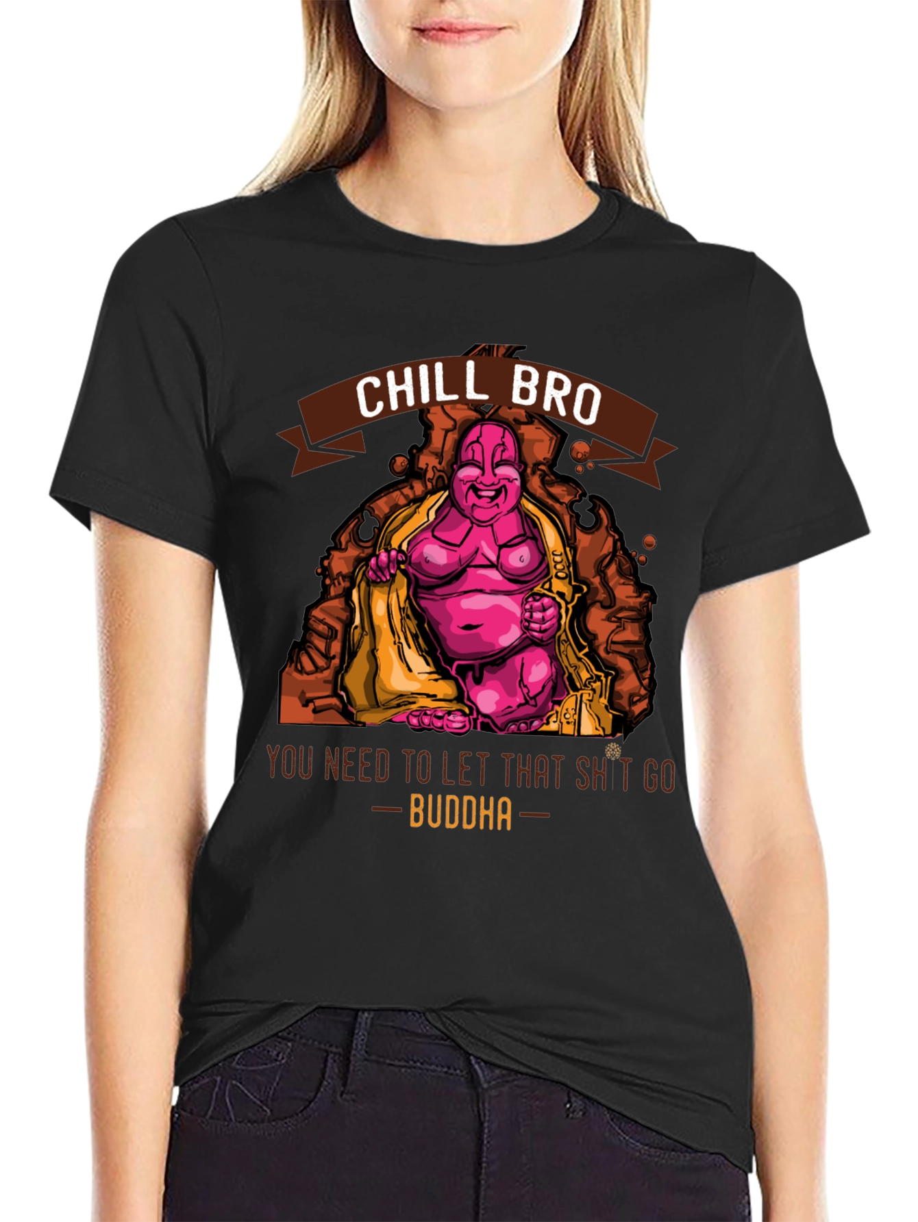 Chill Bro Buddha Graphic T-Shirt