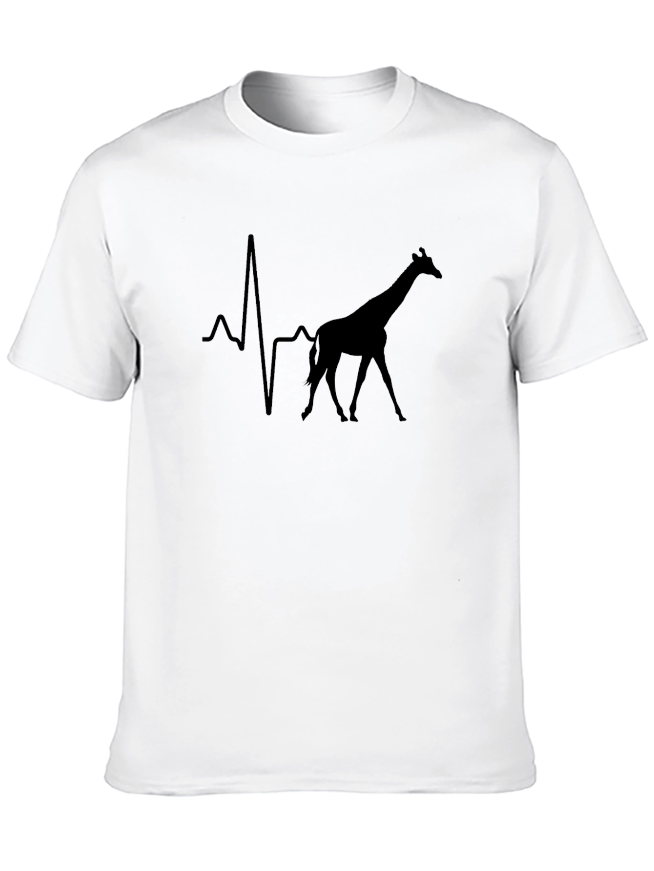 Giraffe Heartbeat Graphic Tee - Unique Animal Lover Shirt