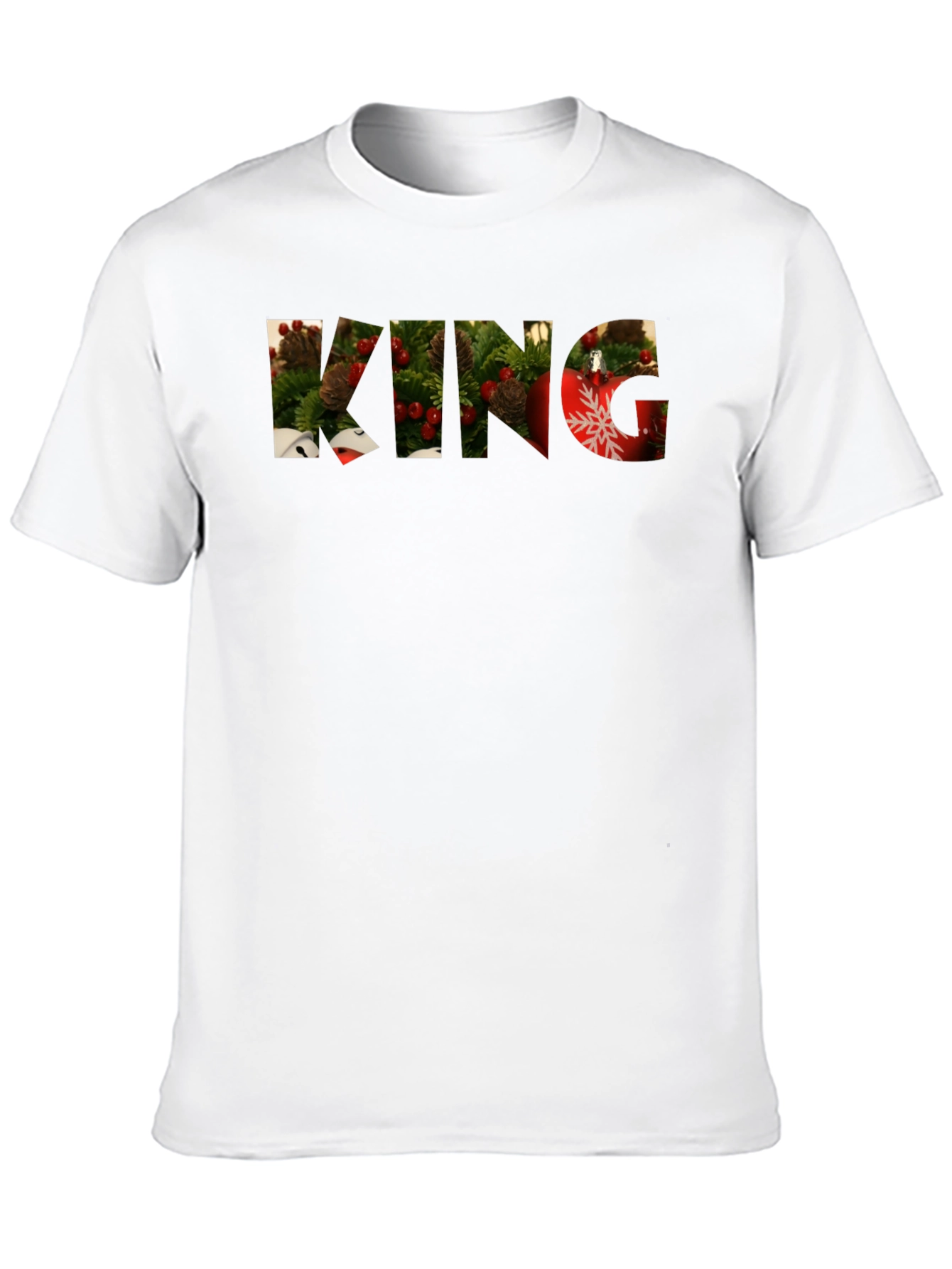 Christmas King Graphic Tee - Holiday Festive Shirt