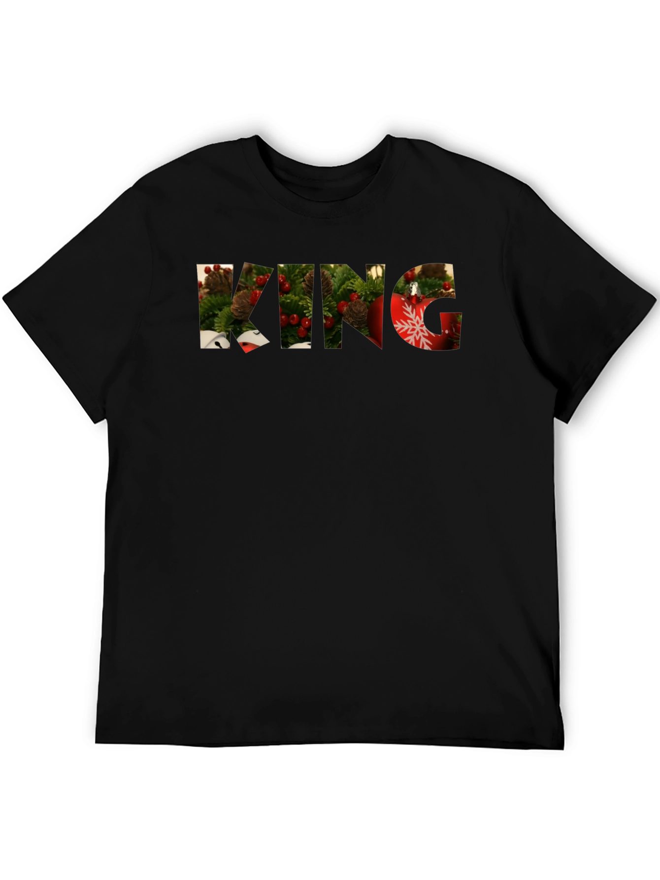 Christmas King Graphic Tee - Holiday Festive Shirt