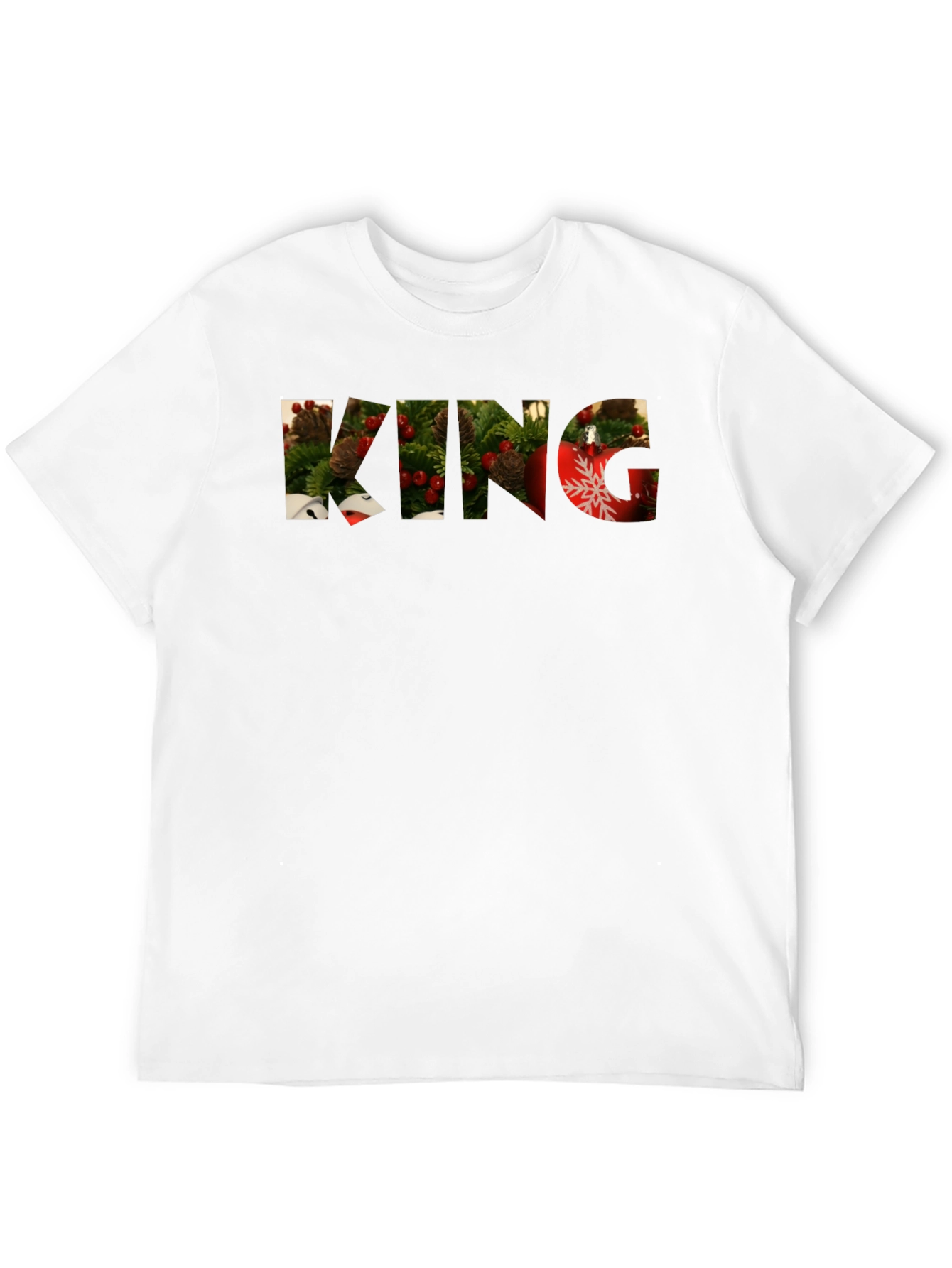 Christmas King Graphic Tee - Holiday Festive Shirt