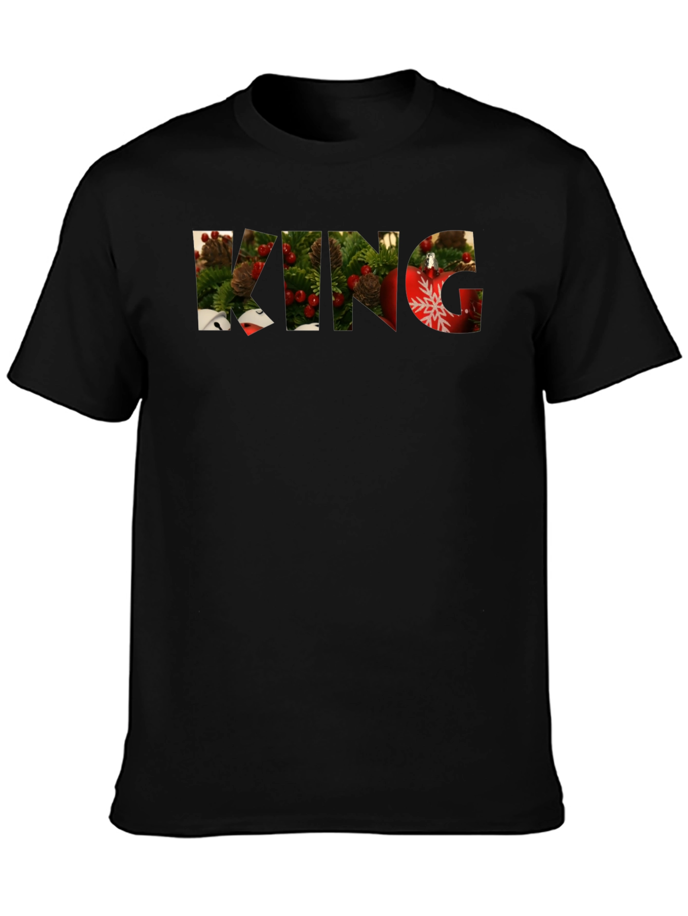 Christmas King Graphic Tee - Holiday Festive Shirt