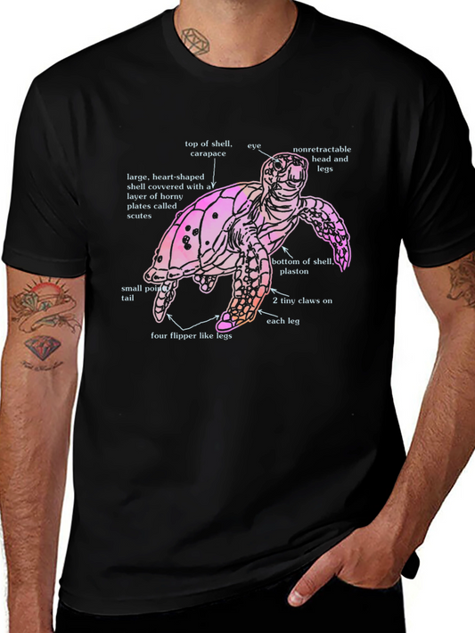 Anatomical Turtle Graphic T-Shirt