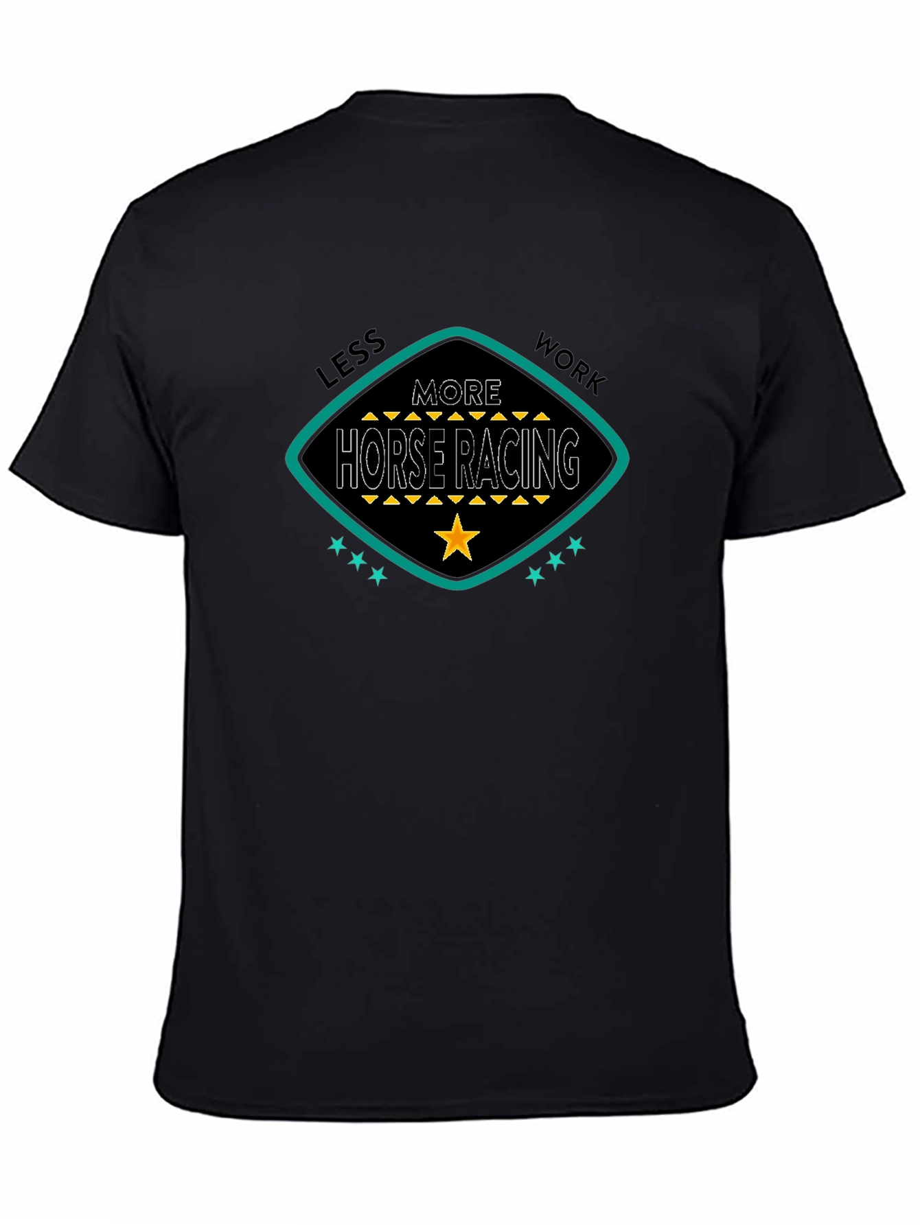More Horse Racing Black T-Shirt