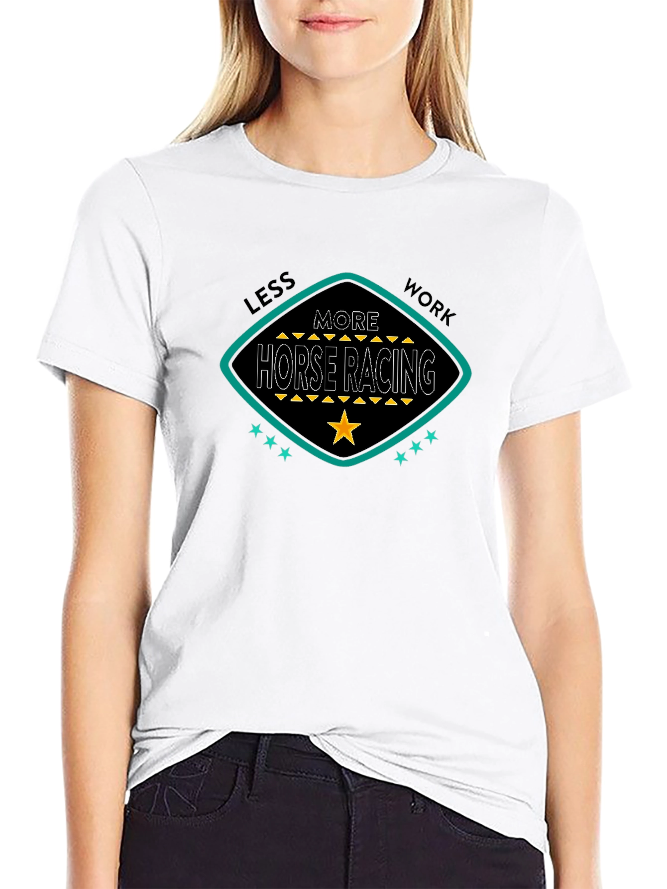 More Horse Racing Black T-Shirt