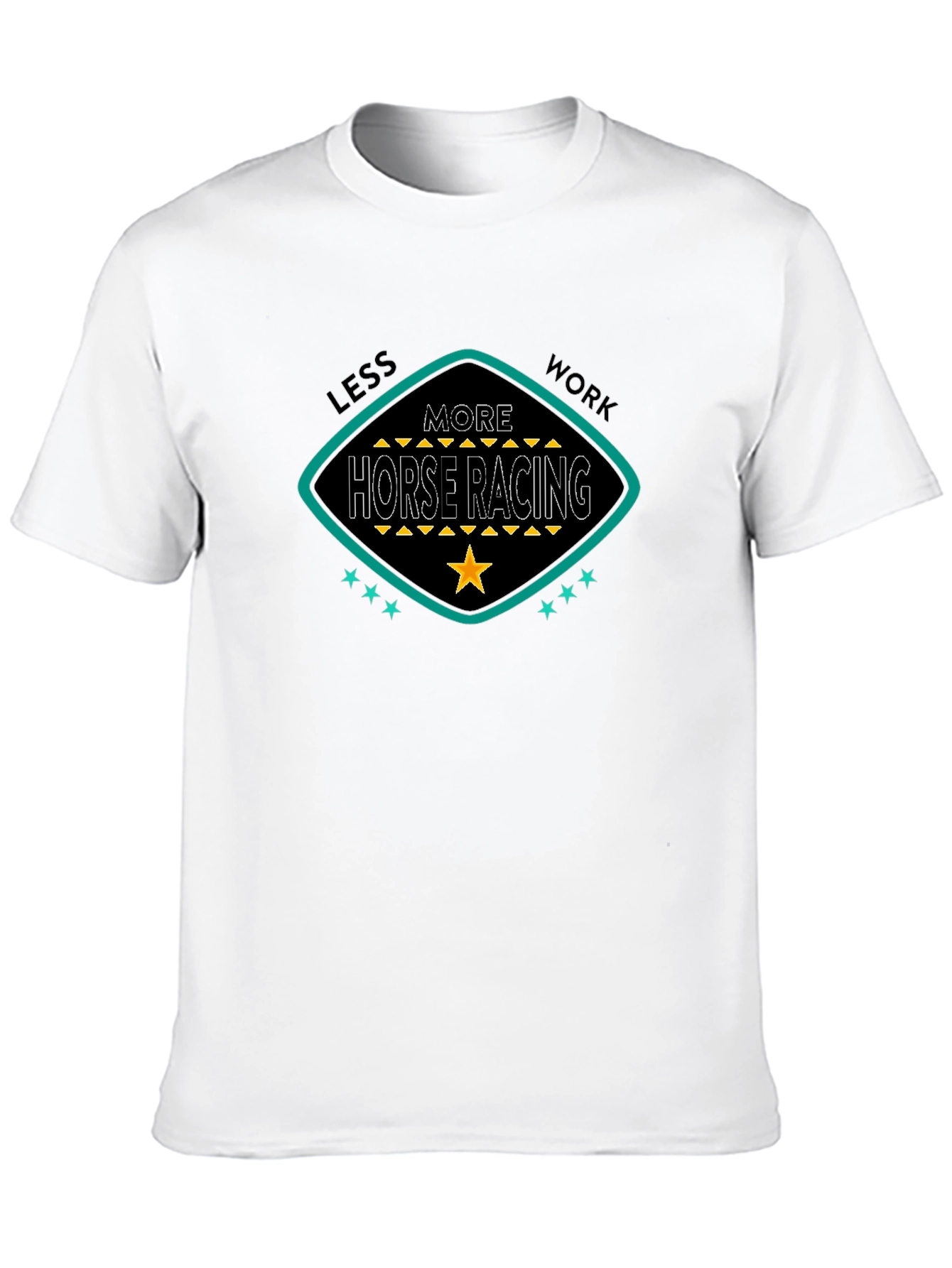 More Horse Racing Black T-Shirt