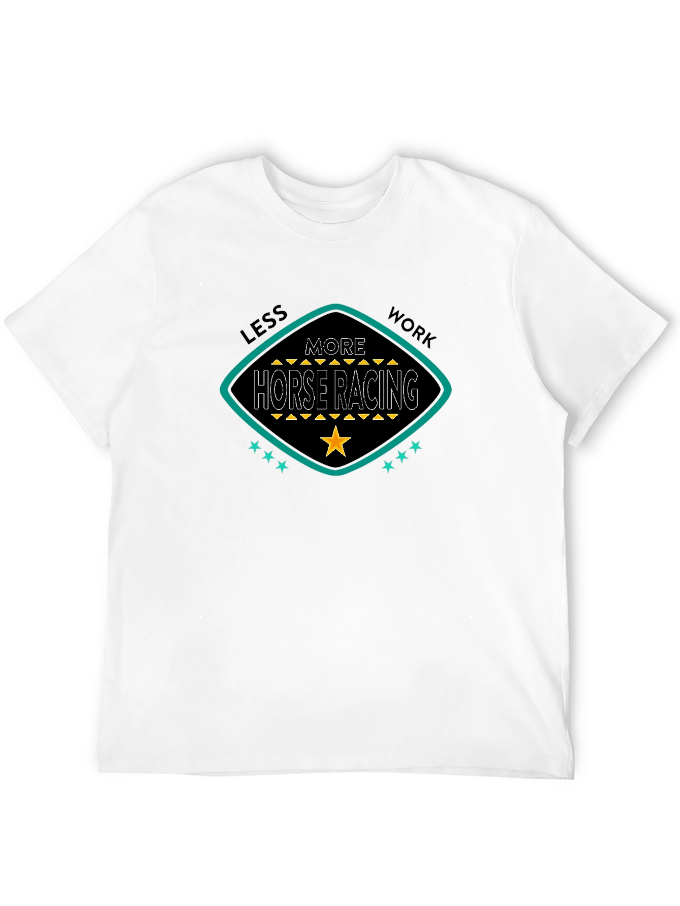 More Horse Racing Black T-Shirt