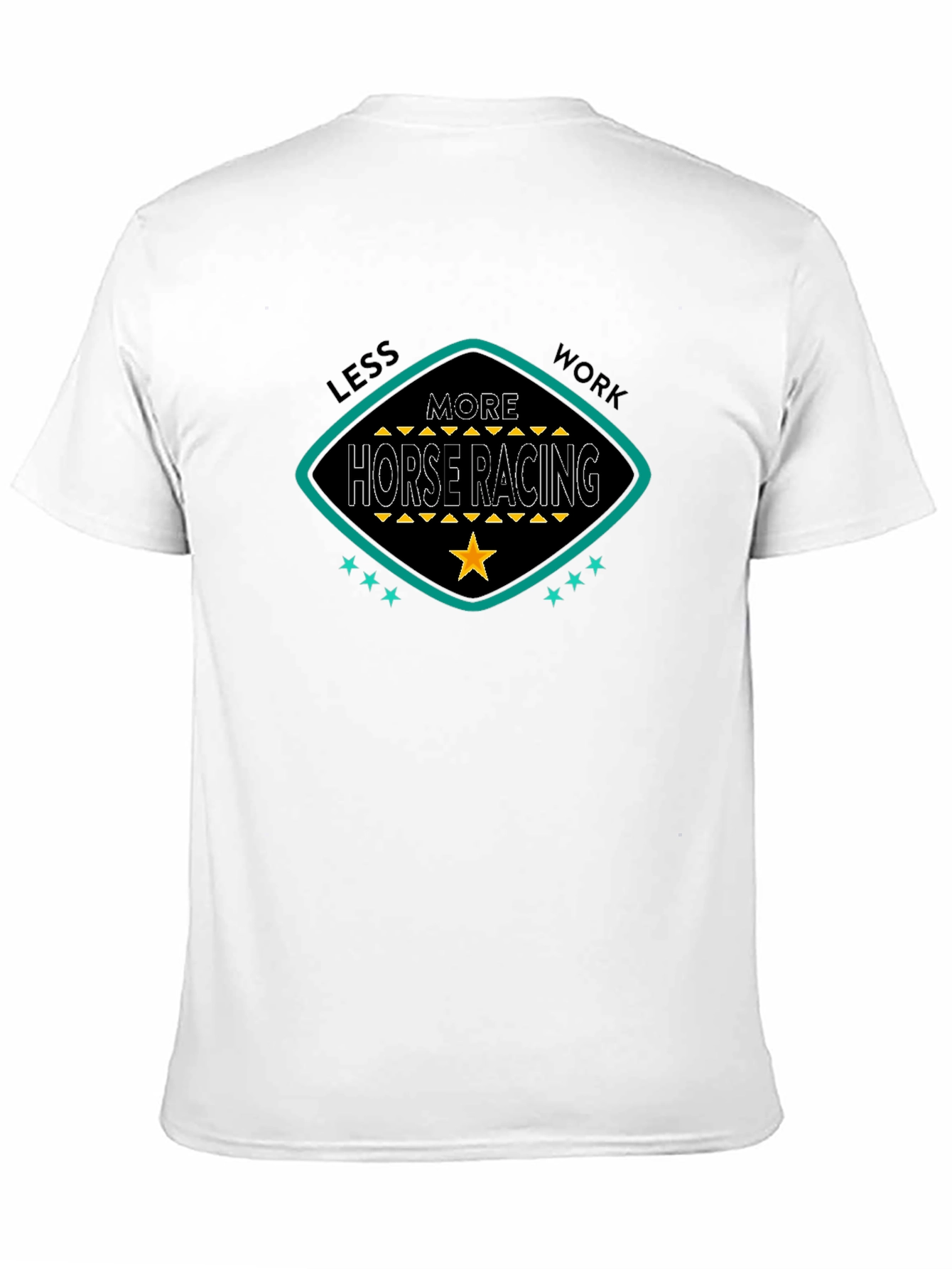 More Horse Racing Black T-Shirt