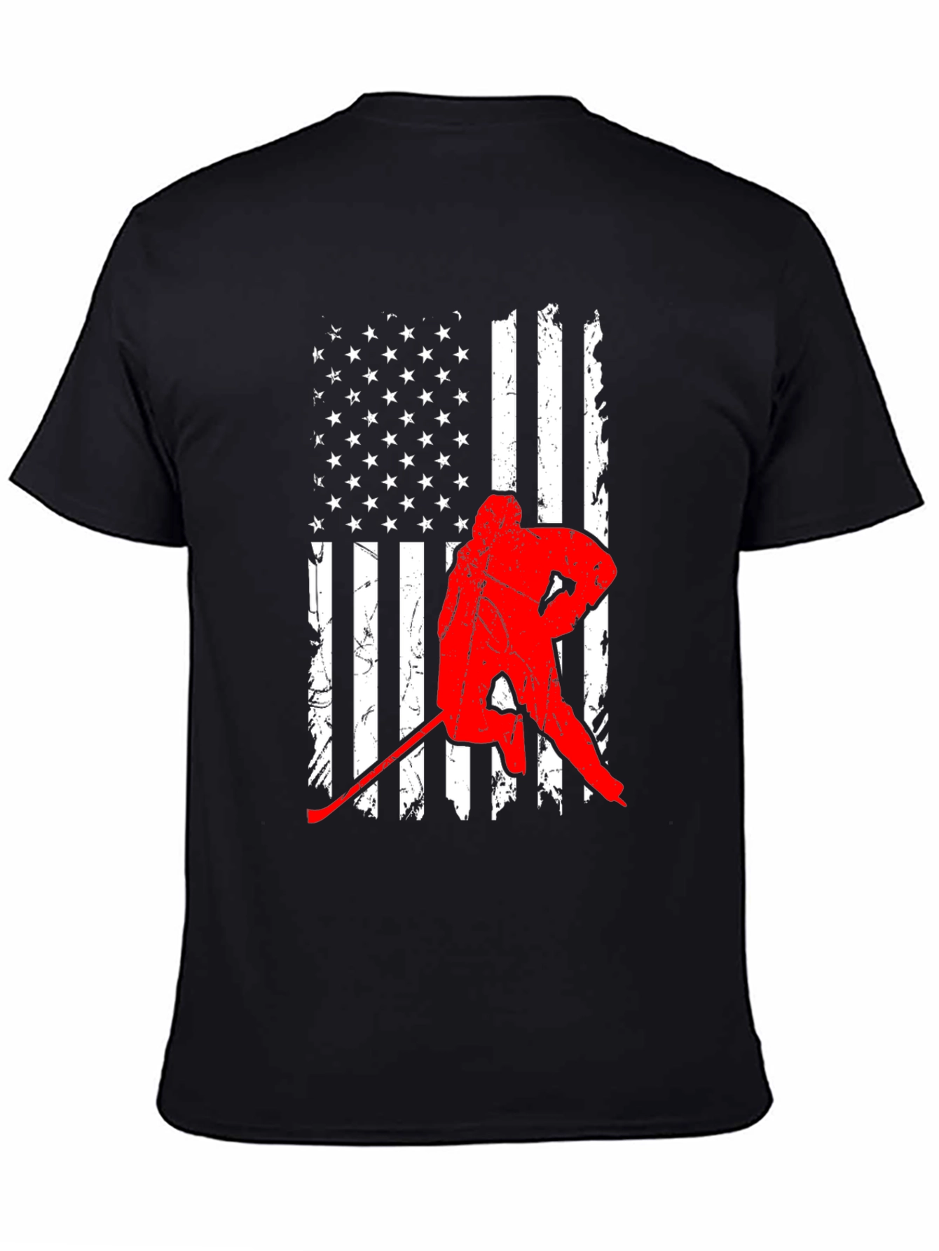 Hockey USA Flag Graphic Tee - Patriotic Sportswear