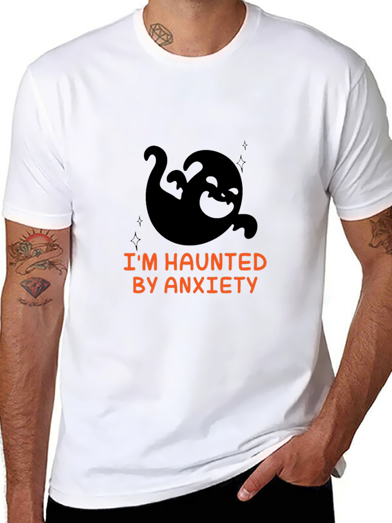 Haunted by Anxiety Graphic Tee - Soft Cotton Blend