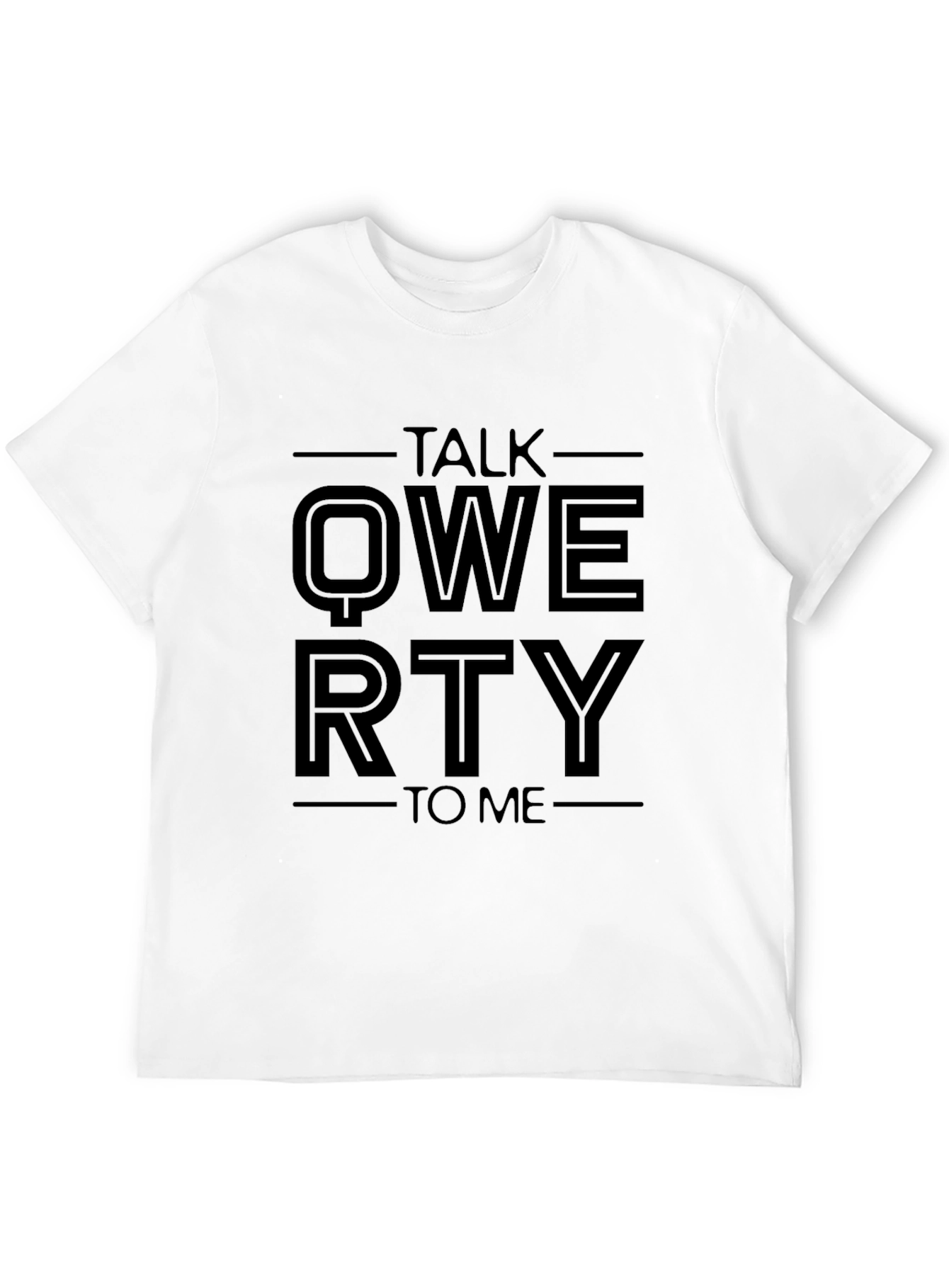 Talk QWERTY to Me Black Graphic Tee