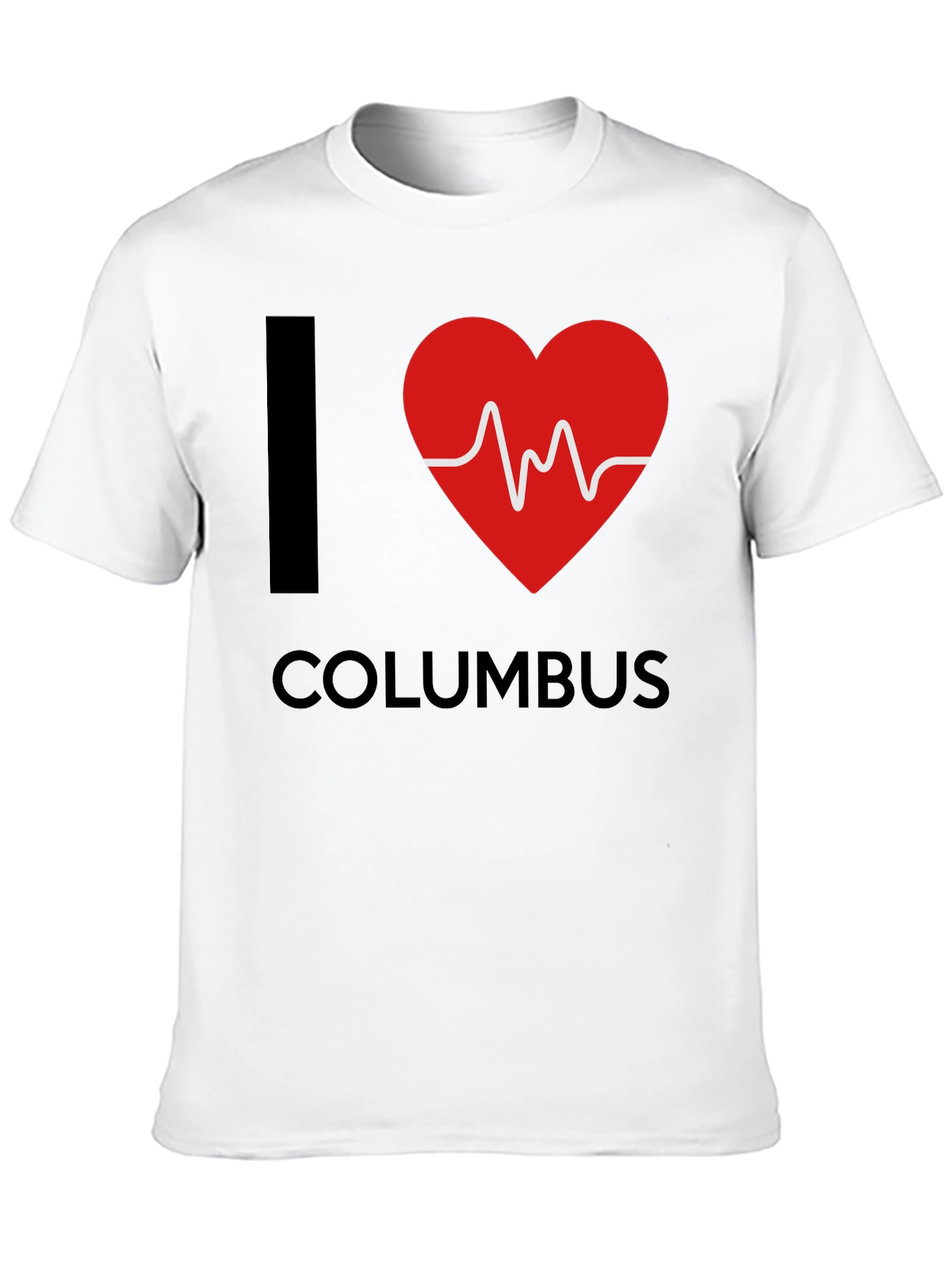 I Love Columbus Heartbeat T-Shirt