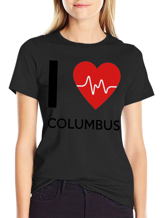 I Love Columbus Heartbeat T-Shirt