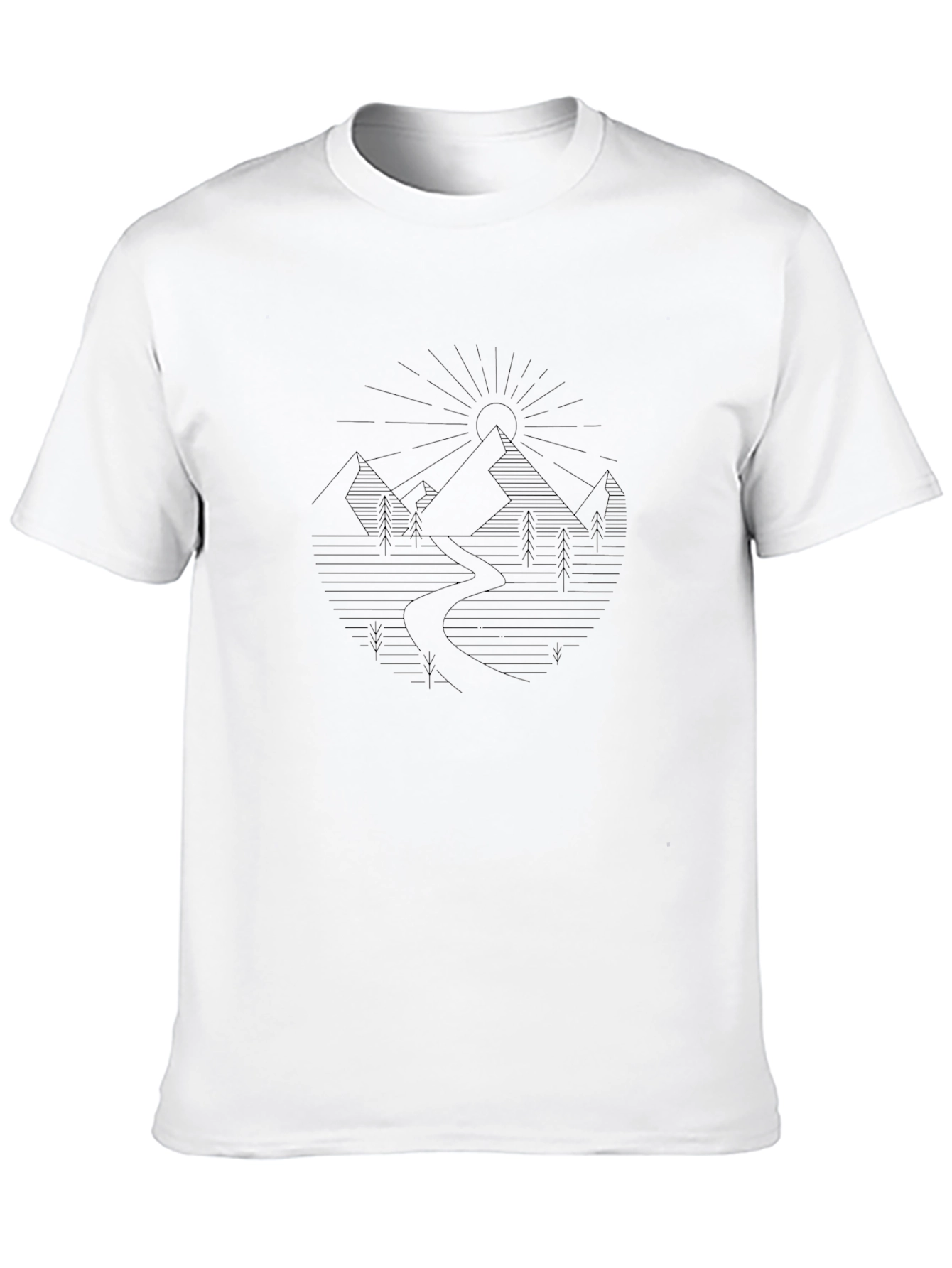 Mountainscape Graphic Tee - Black