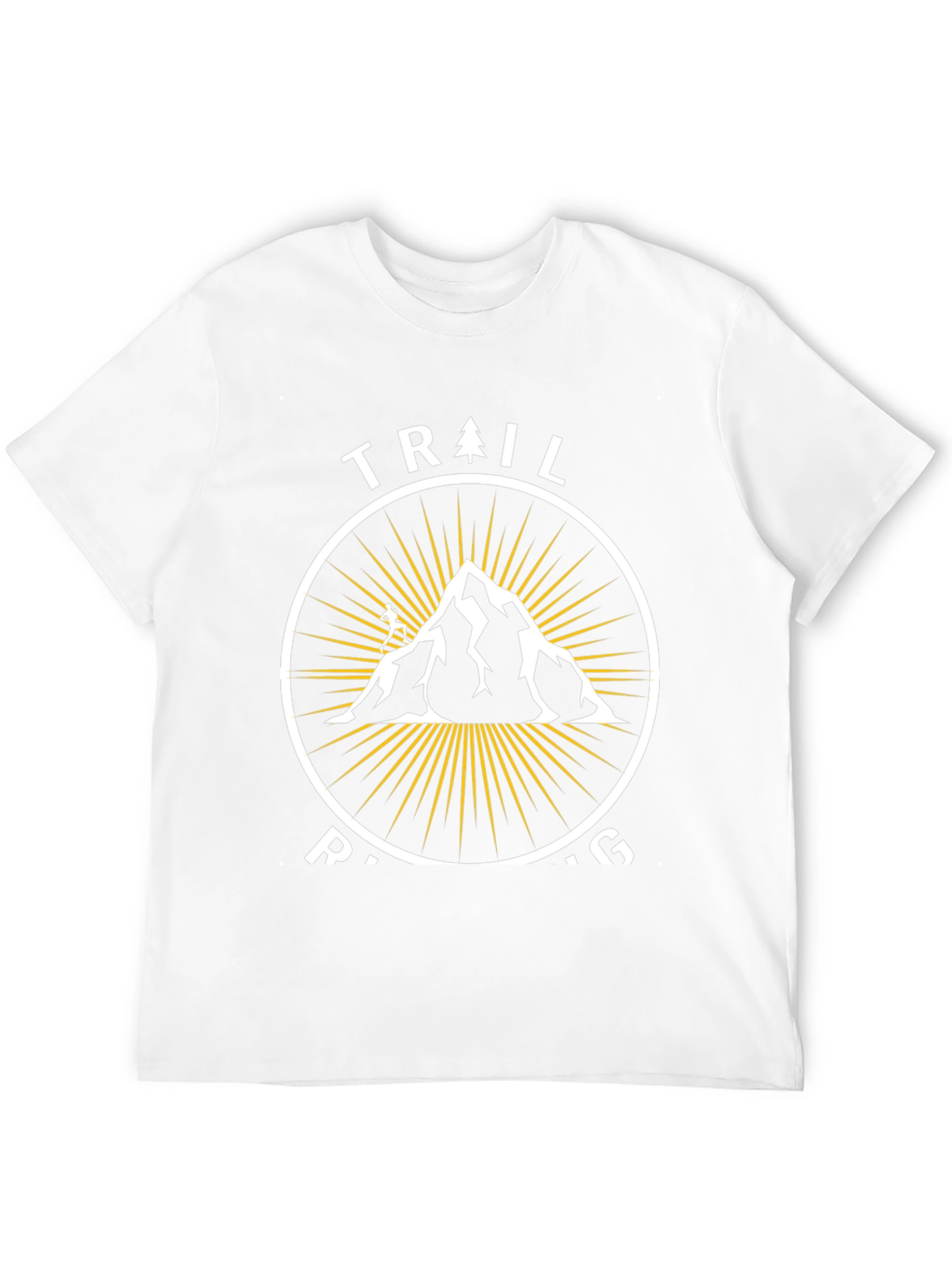 Trail Running Mountain Graphic Tee - Black