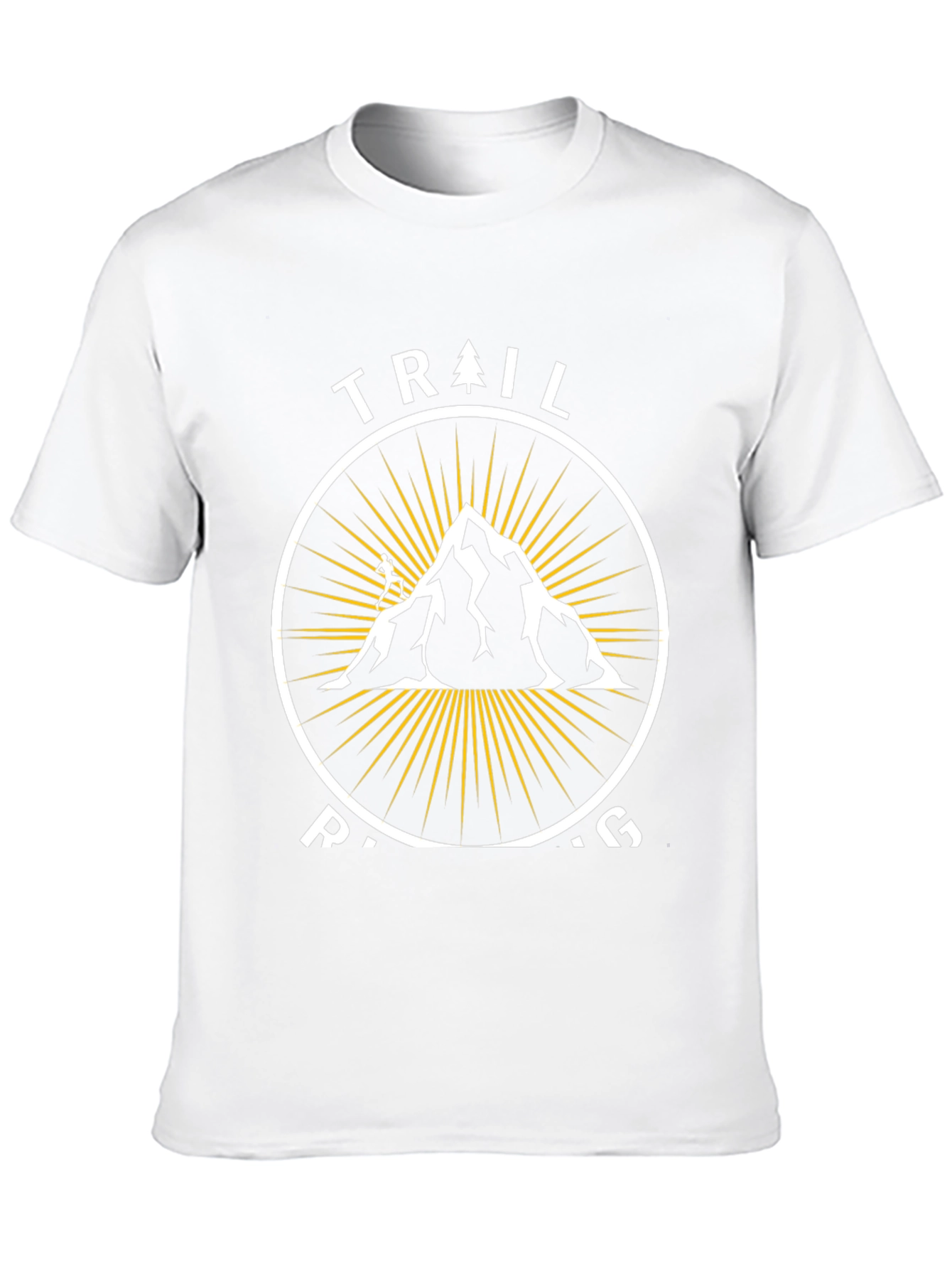 Trail Running Mountain Graphic Tee - Black