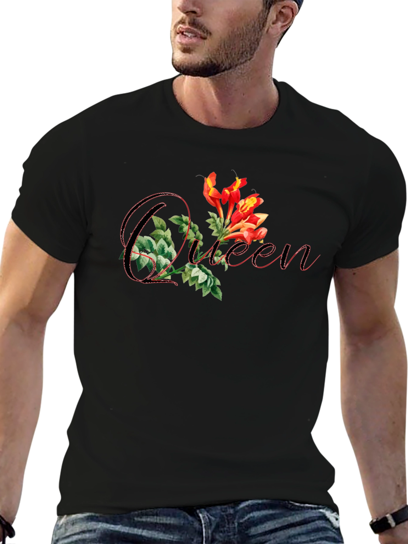 Queen Floral Graphic T-Shirt