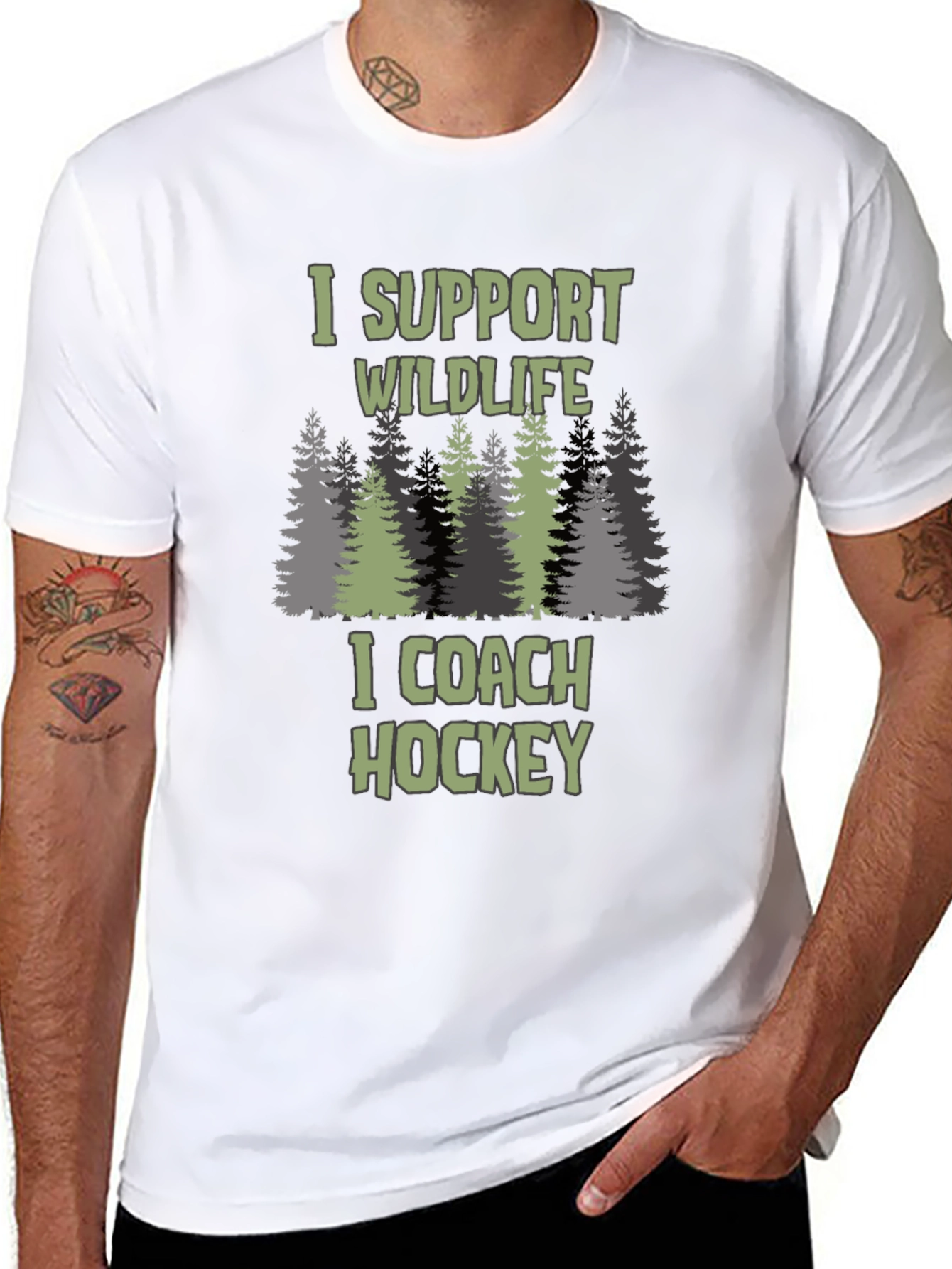 Wildlife Support Hockey Coach T-Shirt