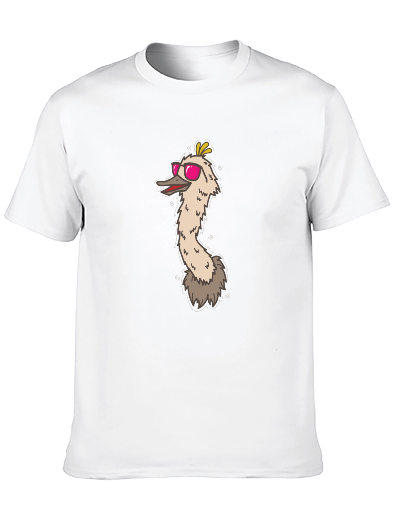 Emu with Pink Sunglasses Graphic Tee