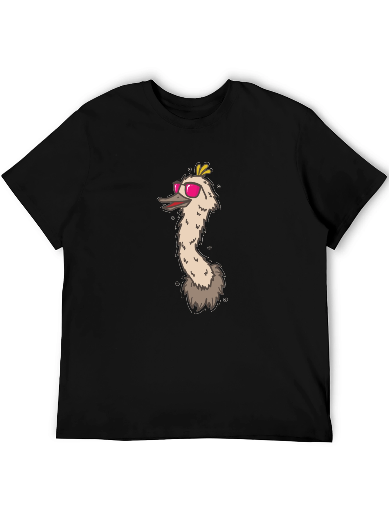 Emu with Pink Sunglasses Graphic Tee