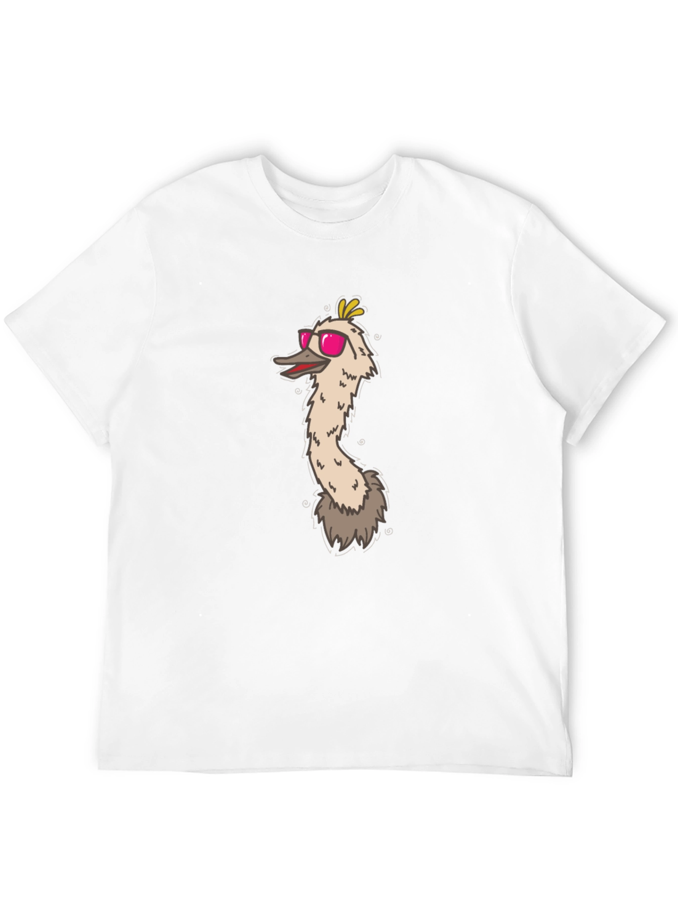 Emu with Pink Sunglasses Graphic Tee