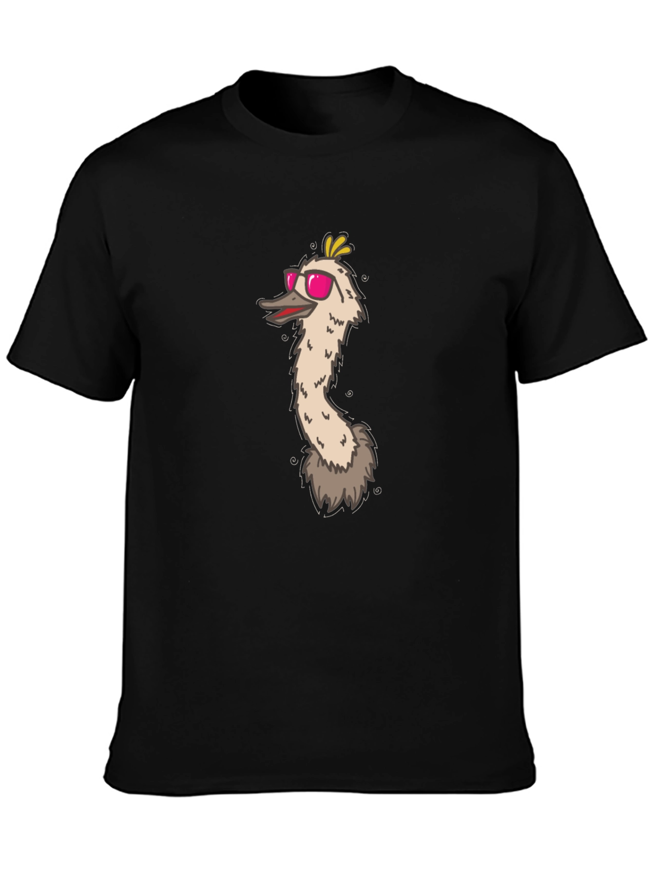 Emu with Pink Sunglasses Graphic Tee