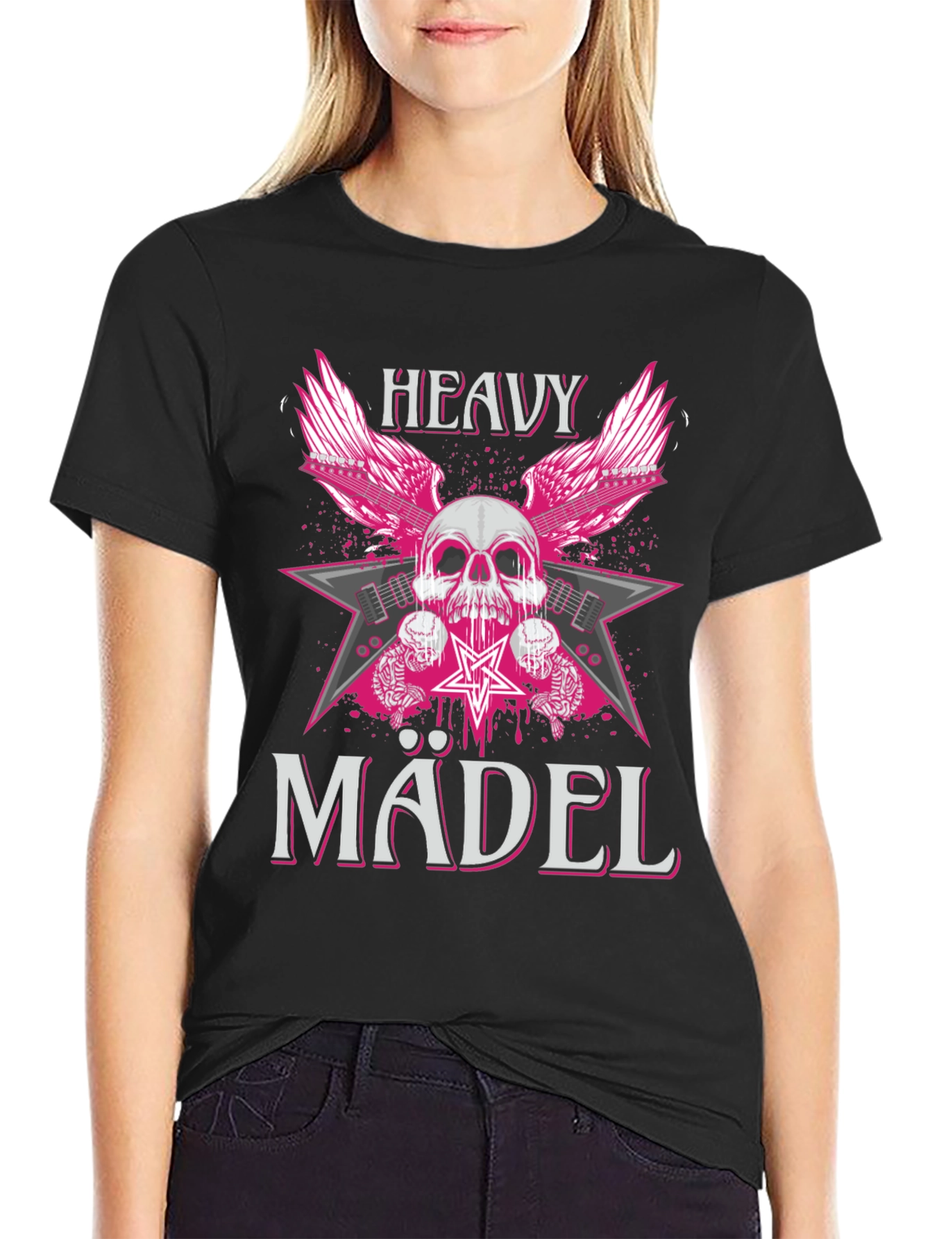 Heavy Mädel Graphic Tee - Rocker T-Shirt