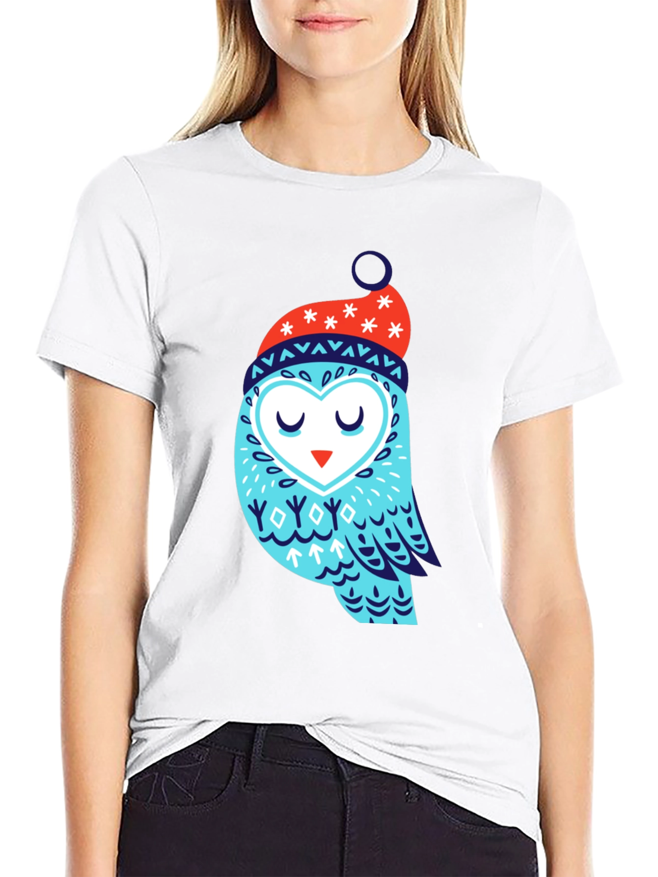 Owl Winter Hat Graphic Tee