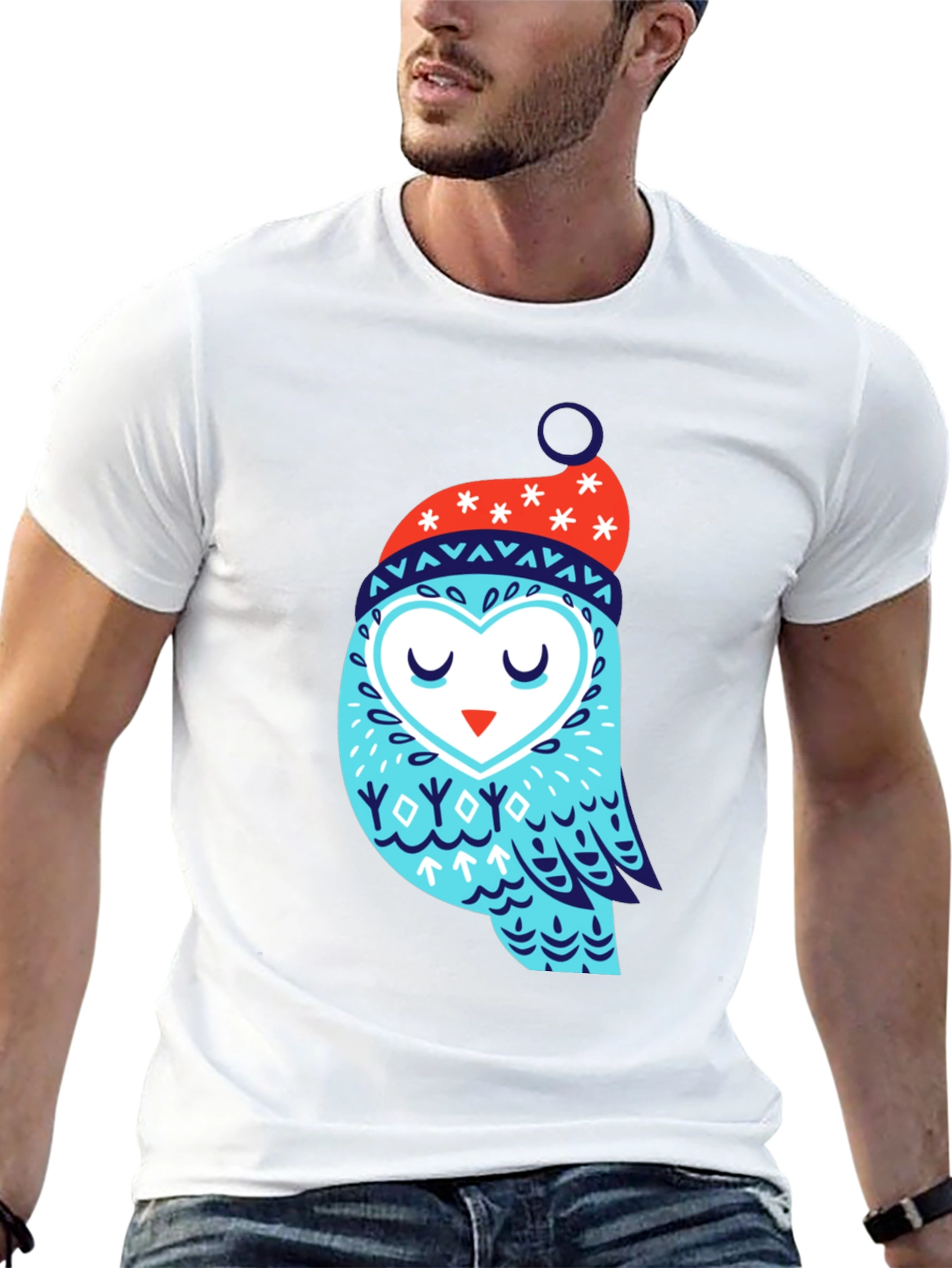 Owl Winter Hat Graphic Tee