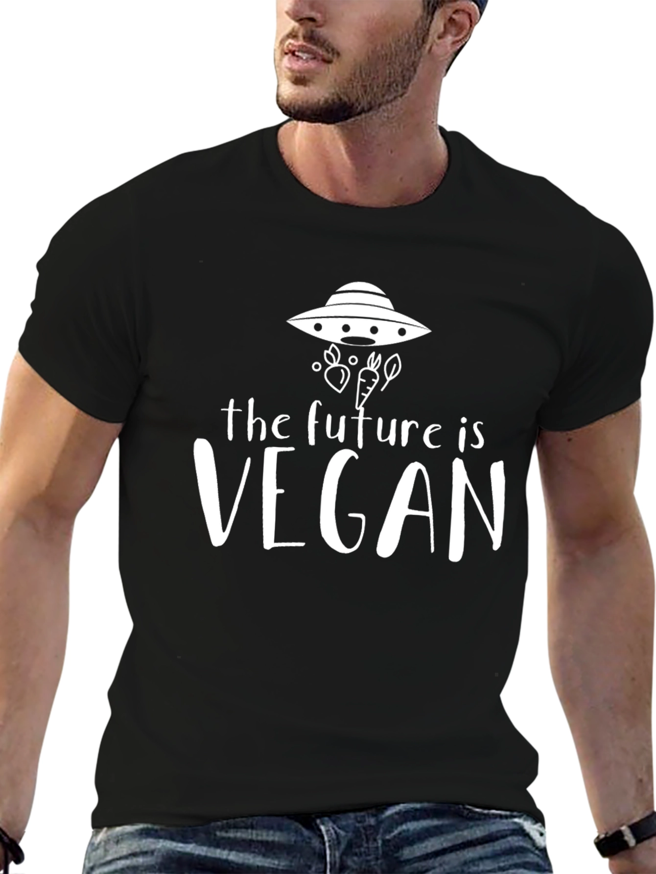 Vegan Future Graphic Tee - UFO Carrot T-Shirt