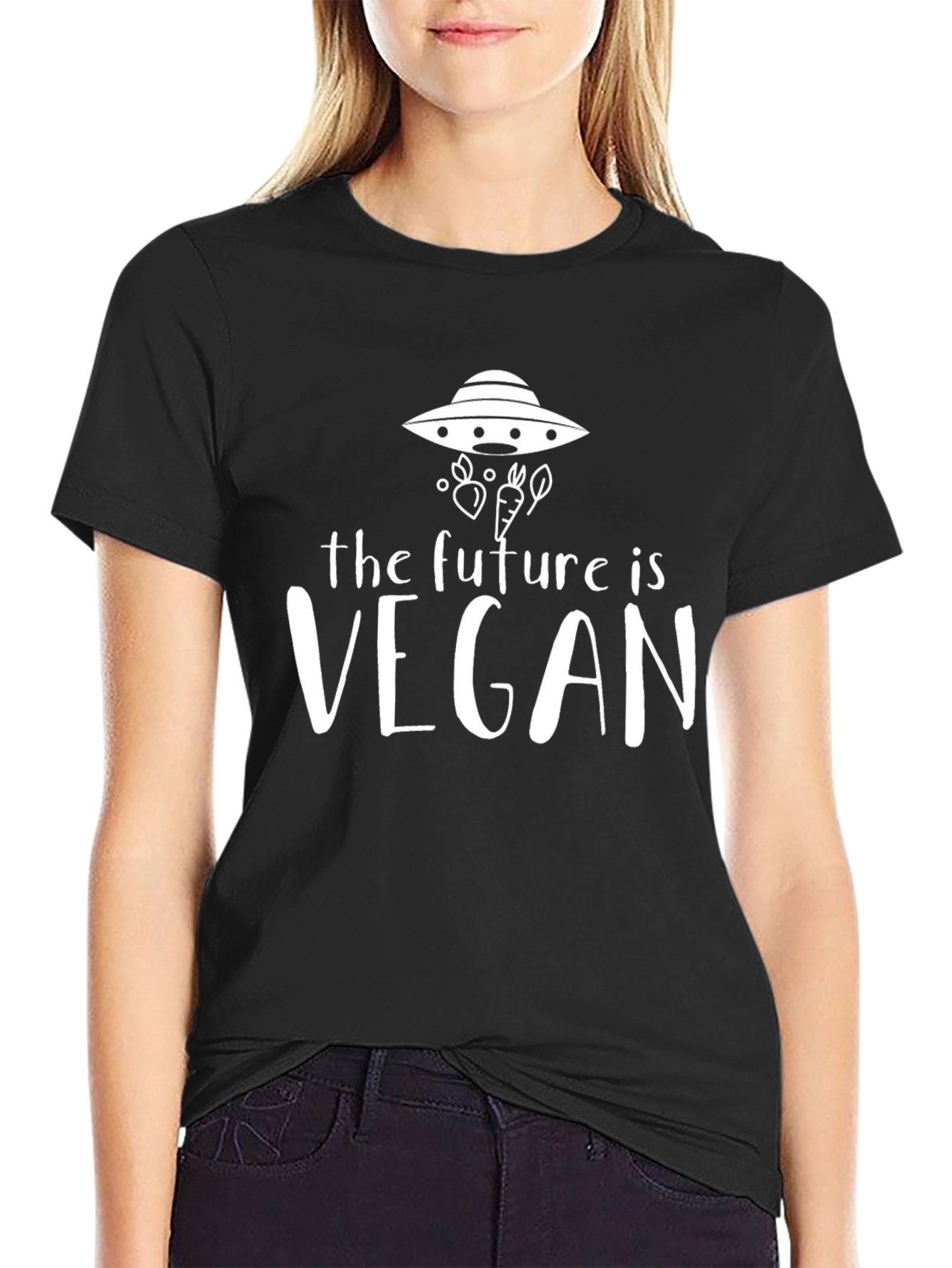 Vegan Future Graphic Tee - UFO Carrot T-Shirt