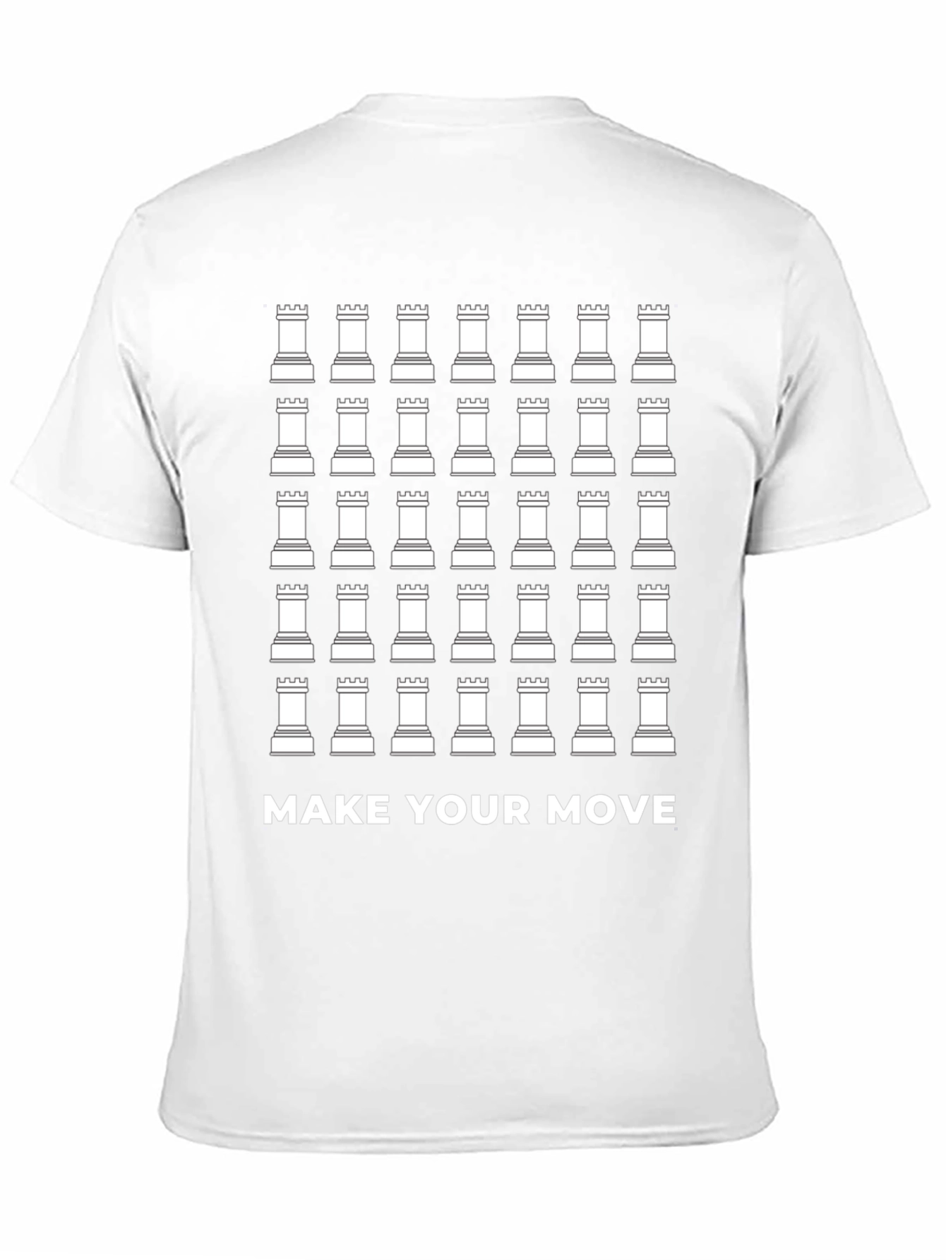 Chess Rook Pattern T-Shirt - Make Your Move