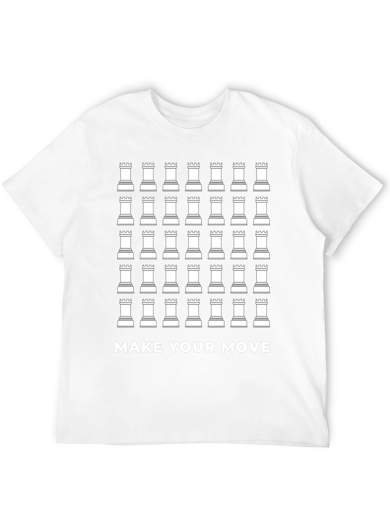 Chess Rook Pattern T-Shirt - Make Your Move