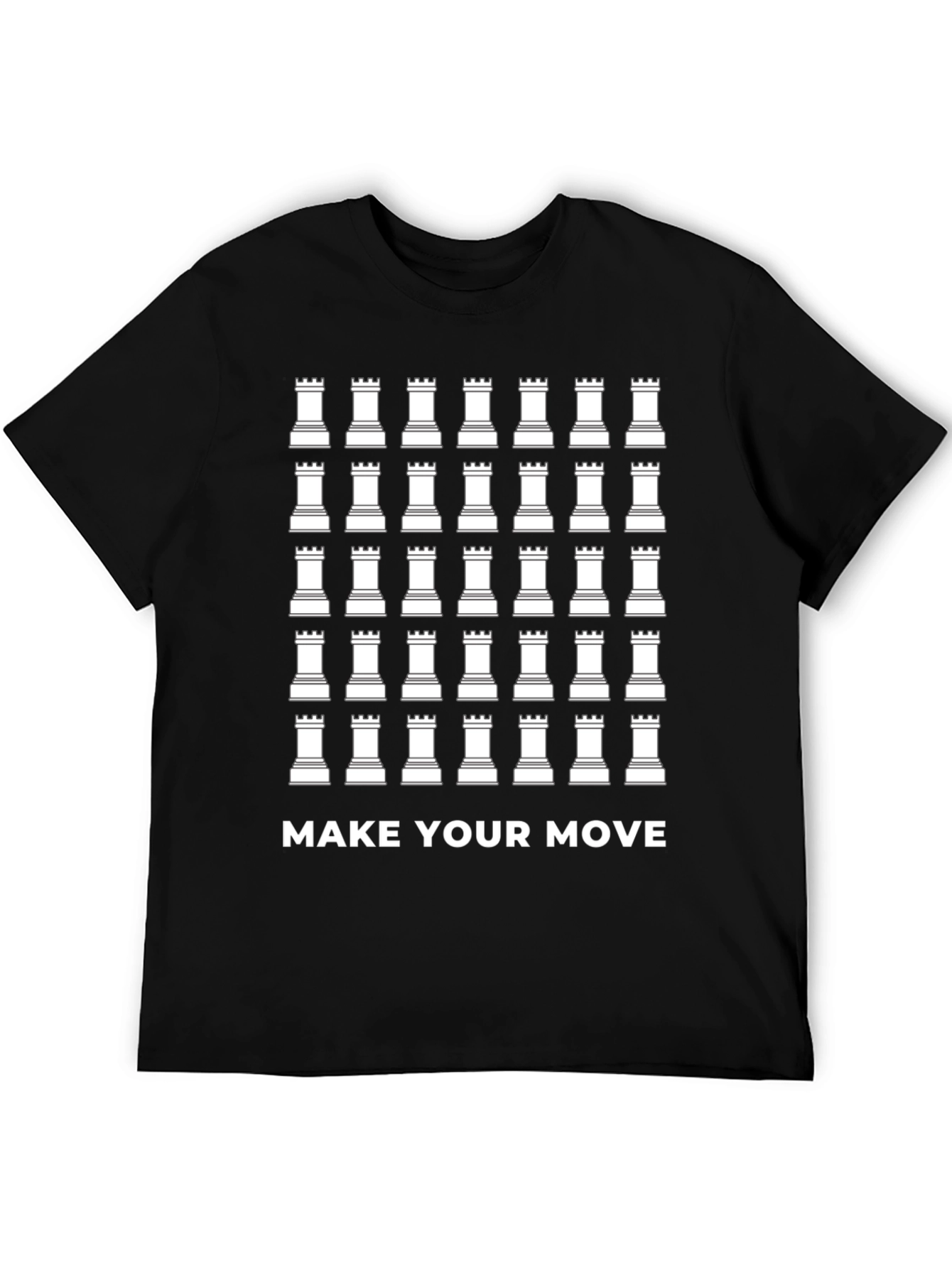 Chess Rook Pattern T-Shirt - Make Your Move