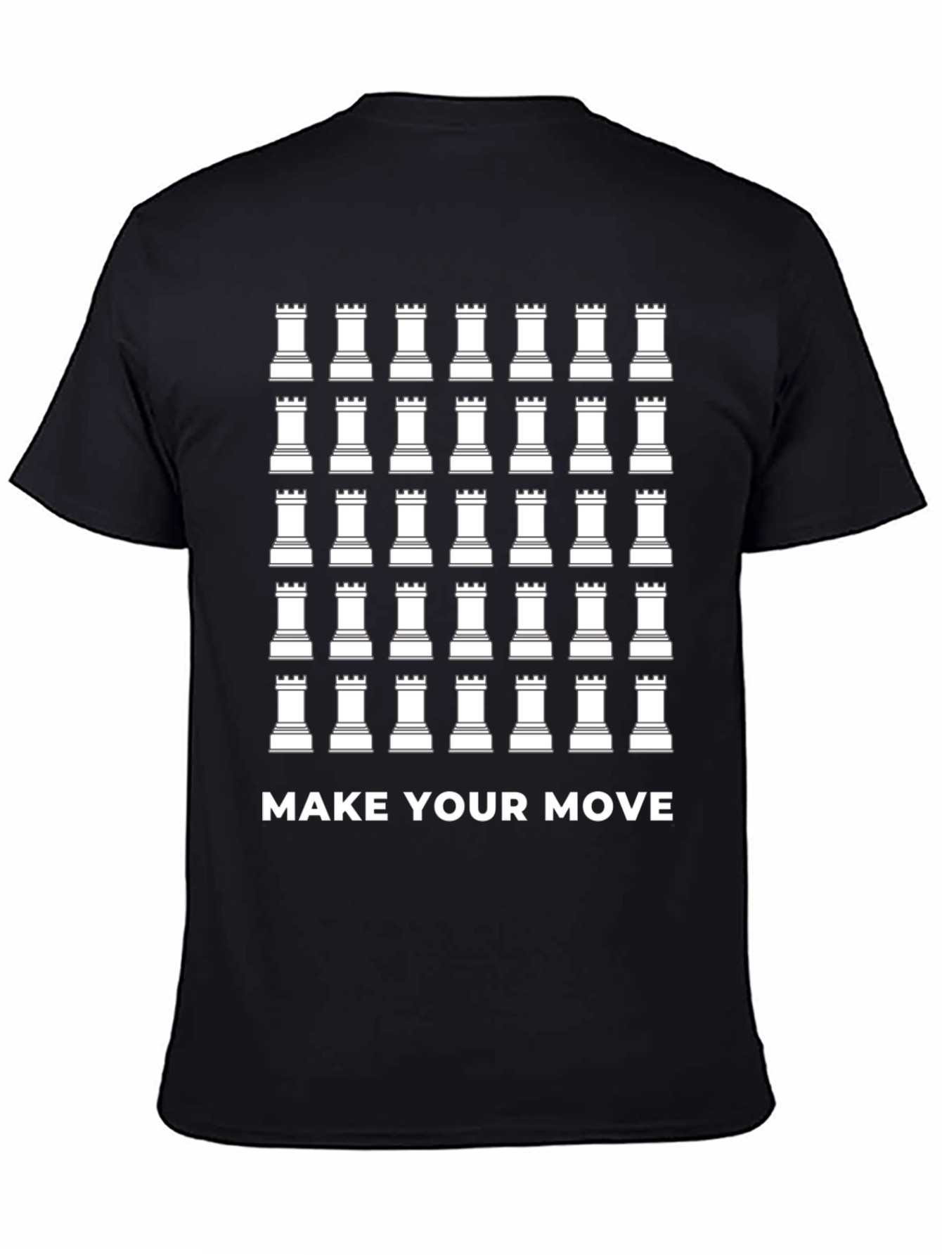 Chess Rook Pattern T-Shirt - Make Your Move