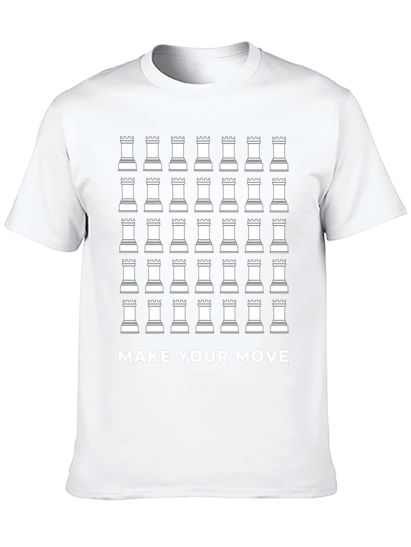 Chess Rook Pattern T-Shirt - Make Your Move