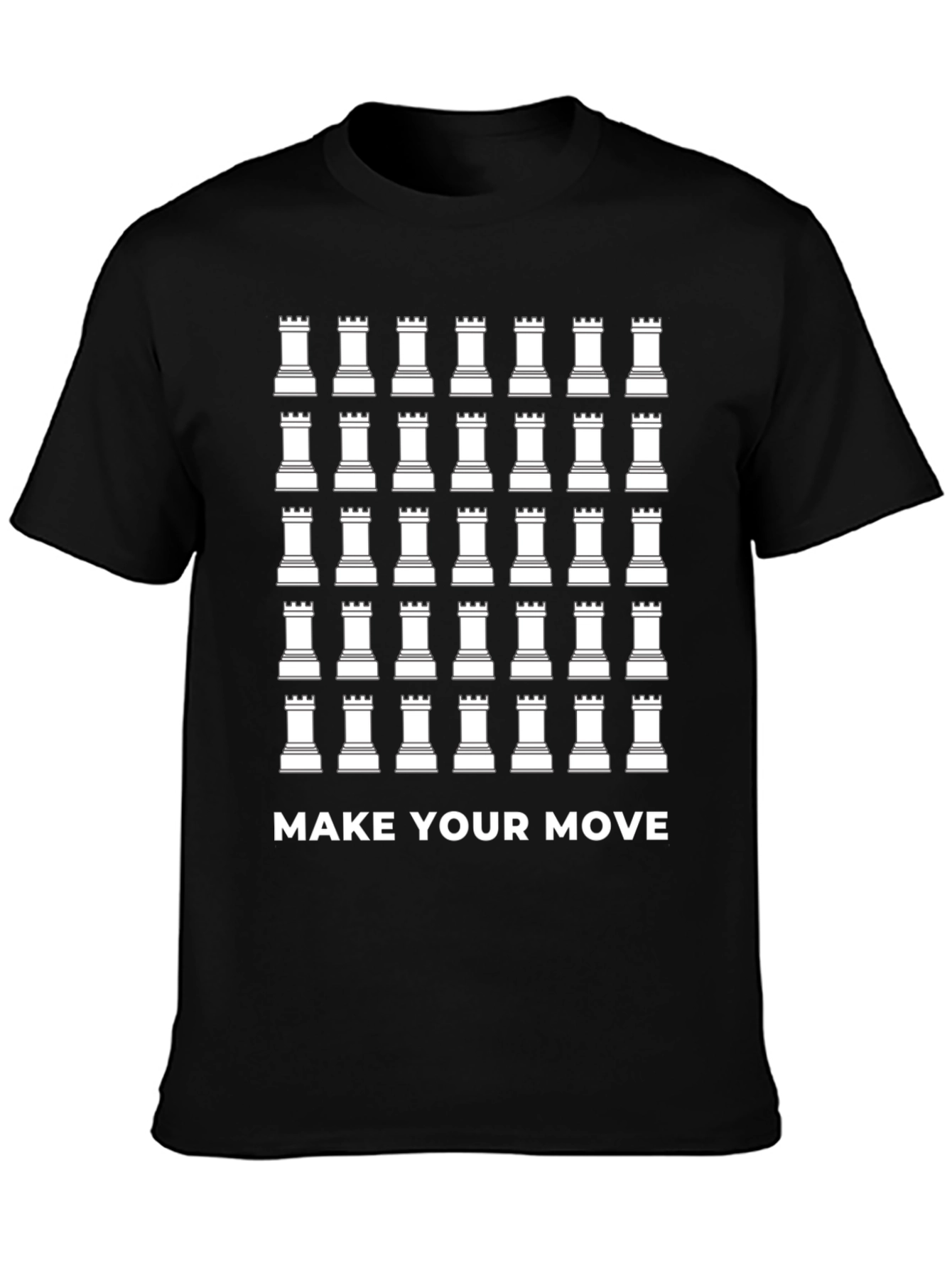 Chess Rook Pattern T-Shirt - Make Your Move