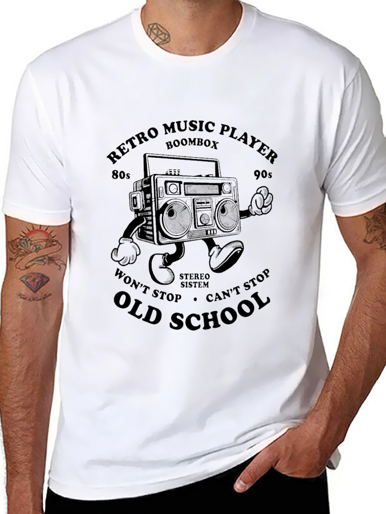 Retro Music Player Old School Boombox T-Shirt