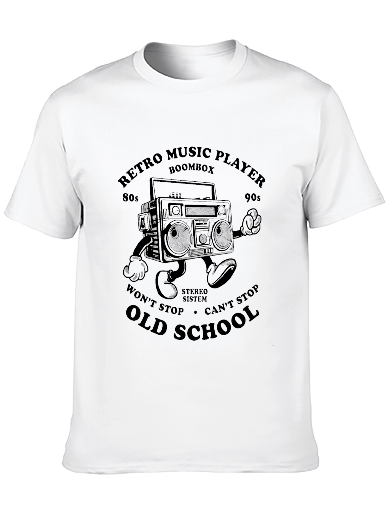 Retro Music Player Old School Boombox T-Shirt