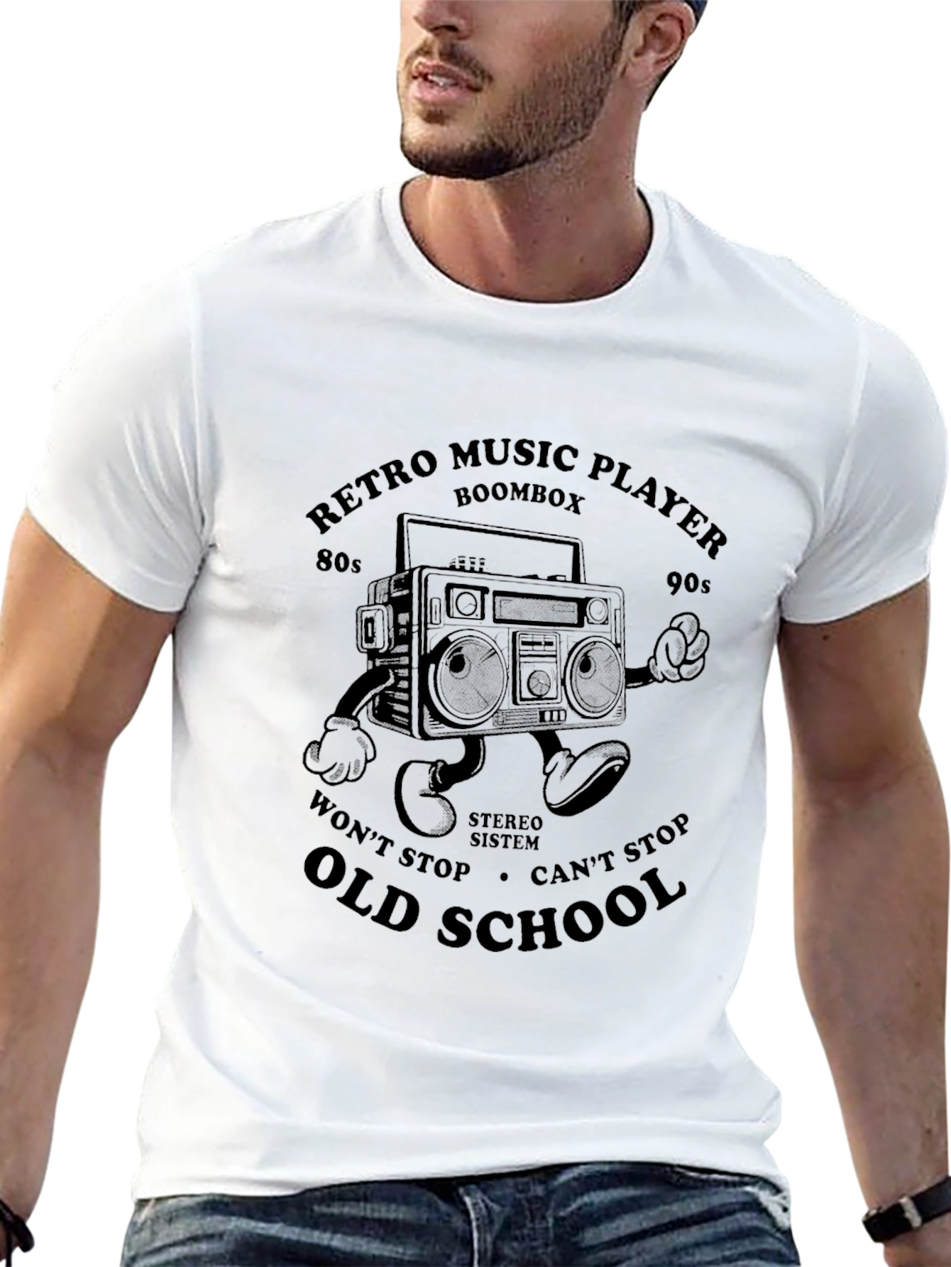 Retro Music Player Old School Boombox T-Shirt