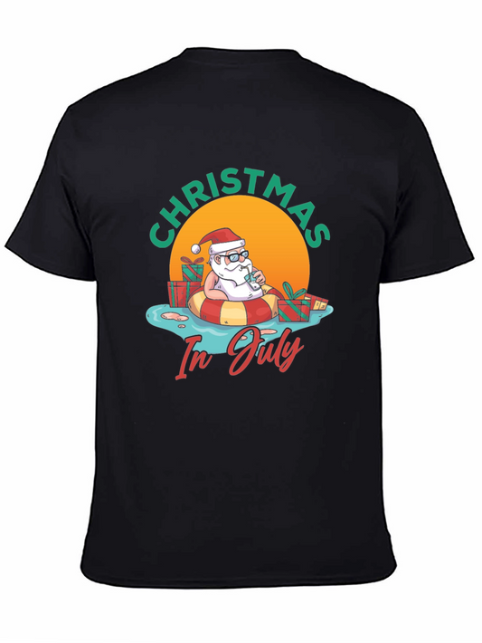 Christmas in July T-Shirt - Santa Pool Party
