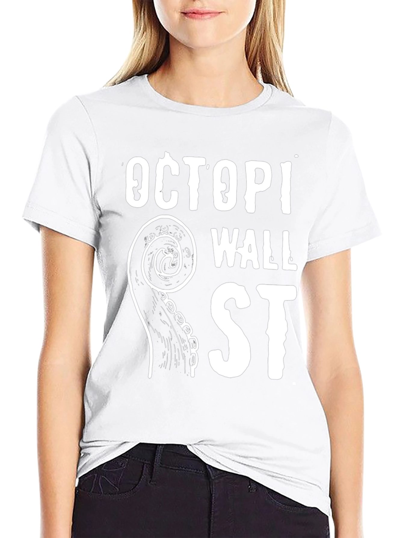 Octopi Wall St. Black T-Shirt