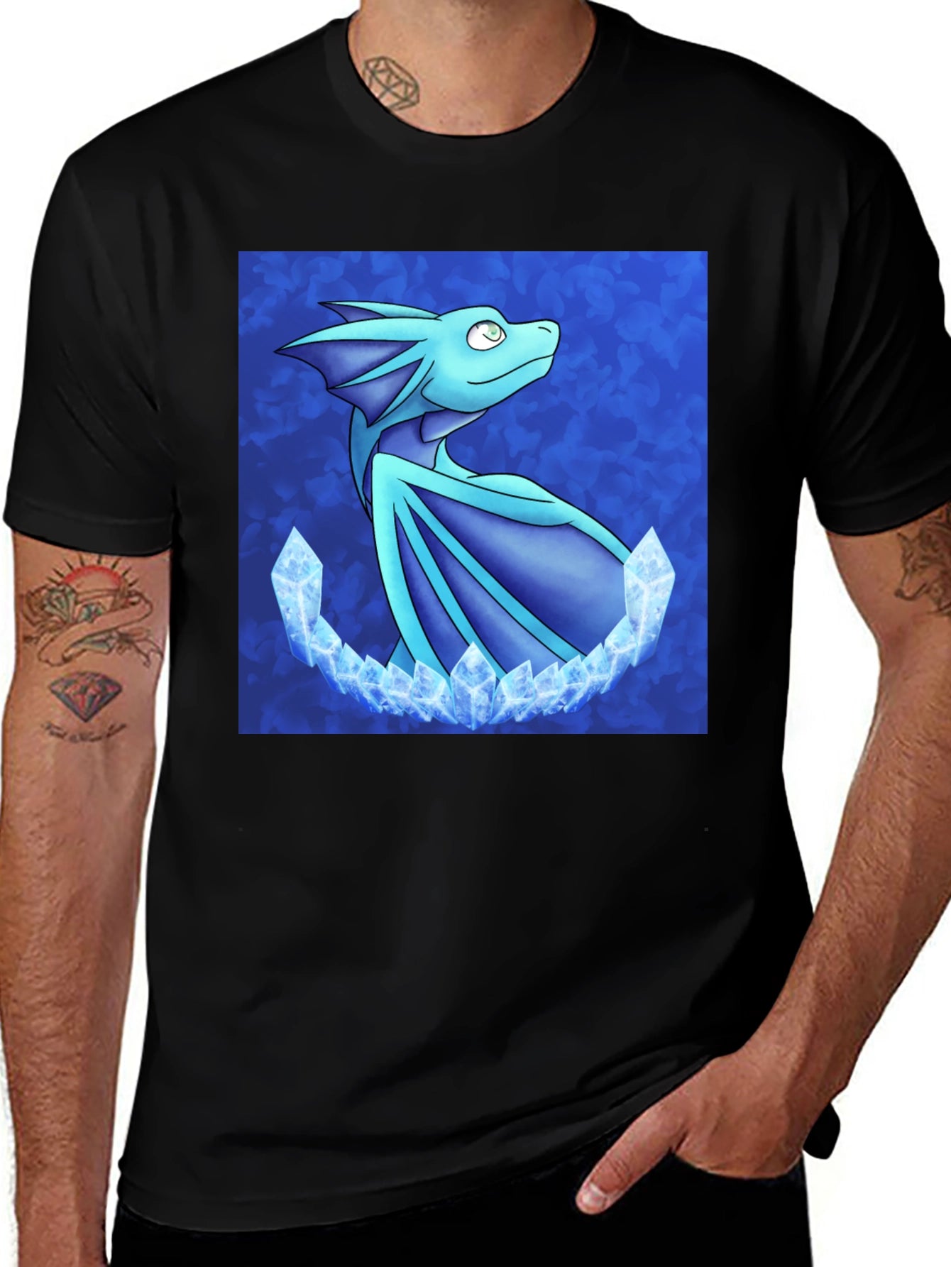 Dragon Crystal T-Shirt - Fantasy Art Tee