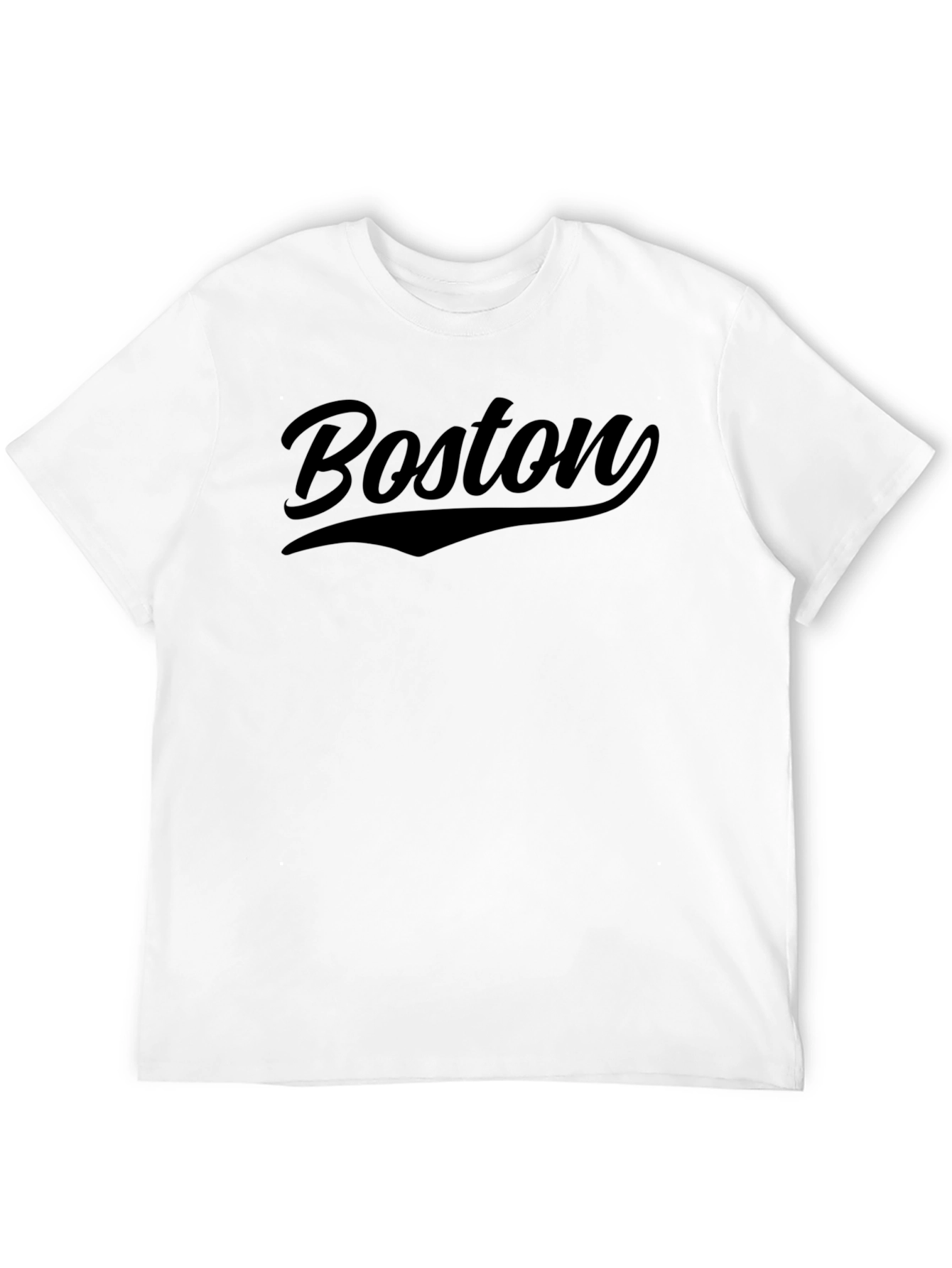 Boston Script Black T-Shirt
