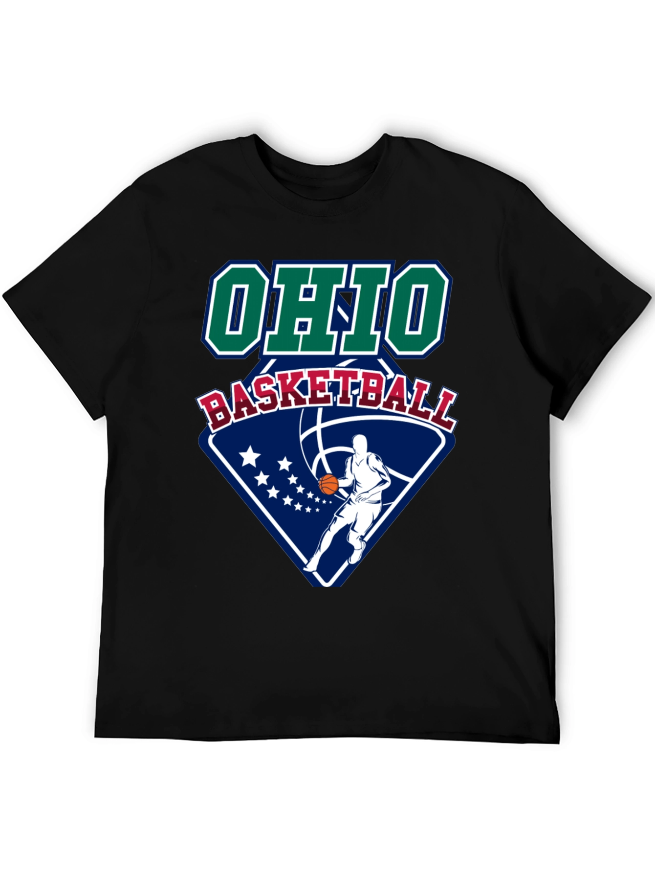 Ohio Basketball Graphic Tee - Black Cotton T-Shirt