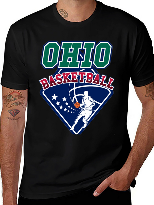 Ohio Basketball Graphic Tee - Black Cotton T-Shirt